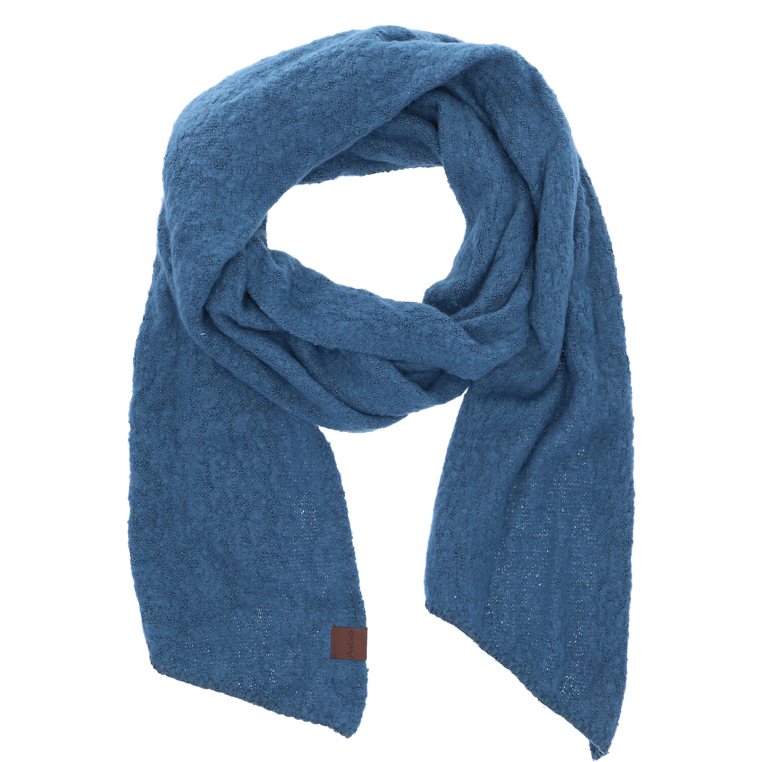 Antonio Damen Strick Schal Bouclé  petrol Abbildung 1