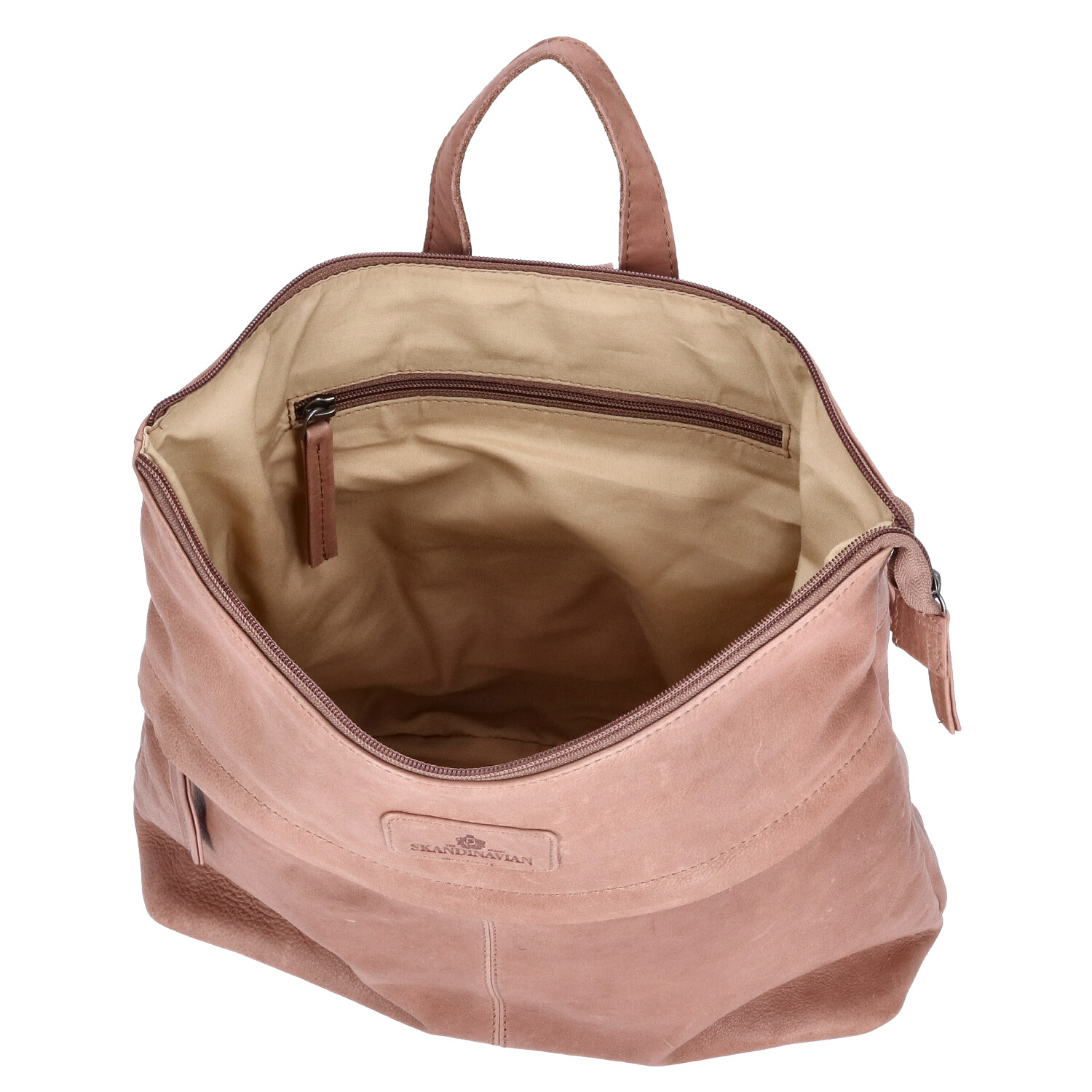 The Skandinavian Brand Damen Leder Rucksack  beige Abbildung 5
