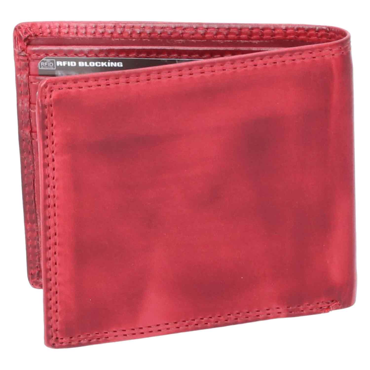 Urban Bull Wallet square washed Leder  rot