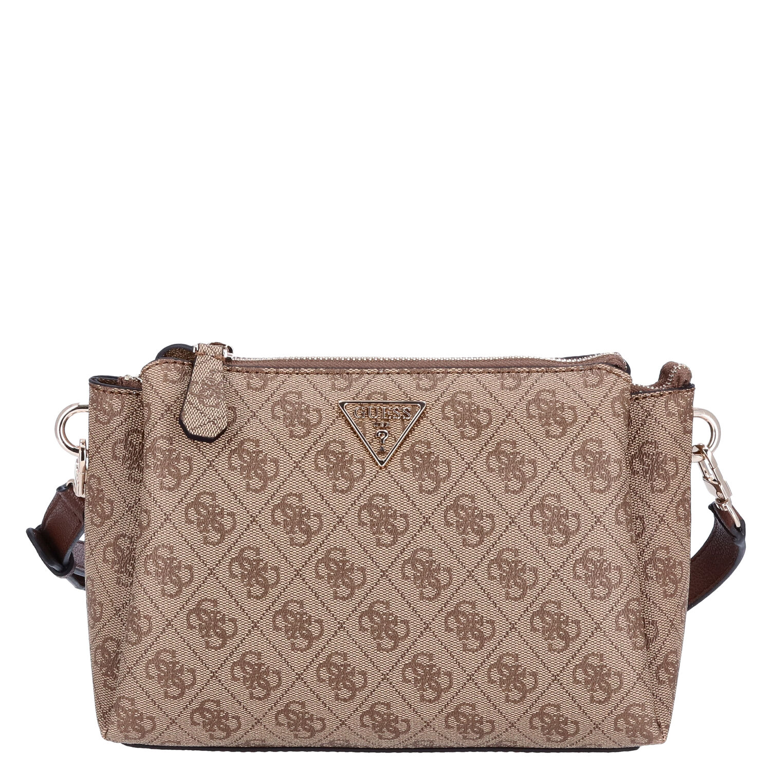 GUESS Damen Umhängetasche Noelle Latte Logo/Brown