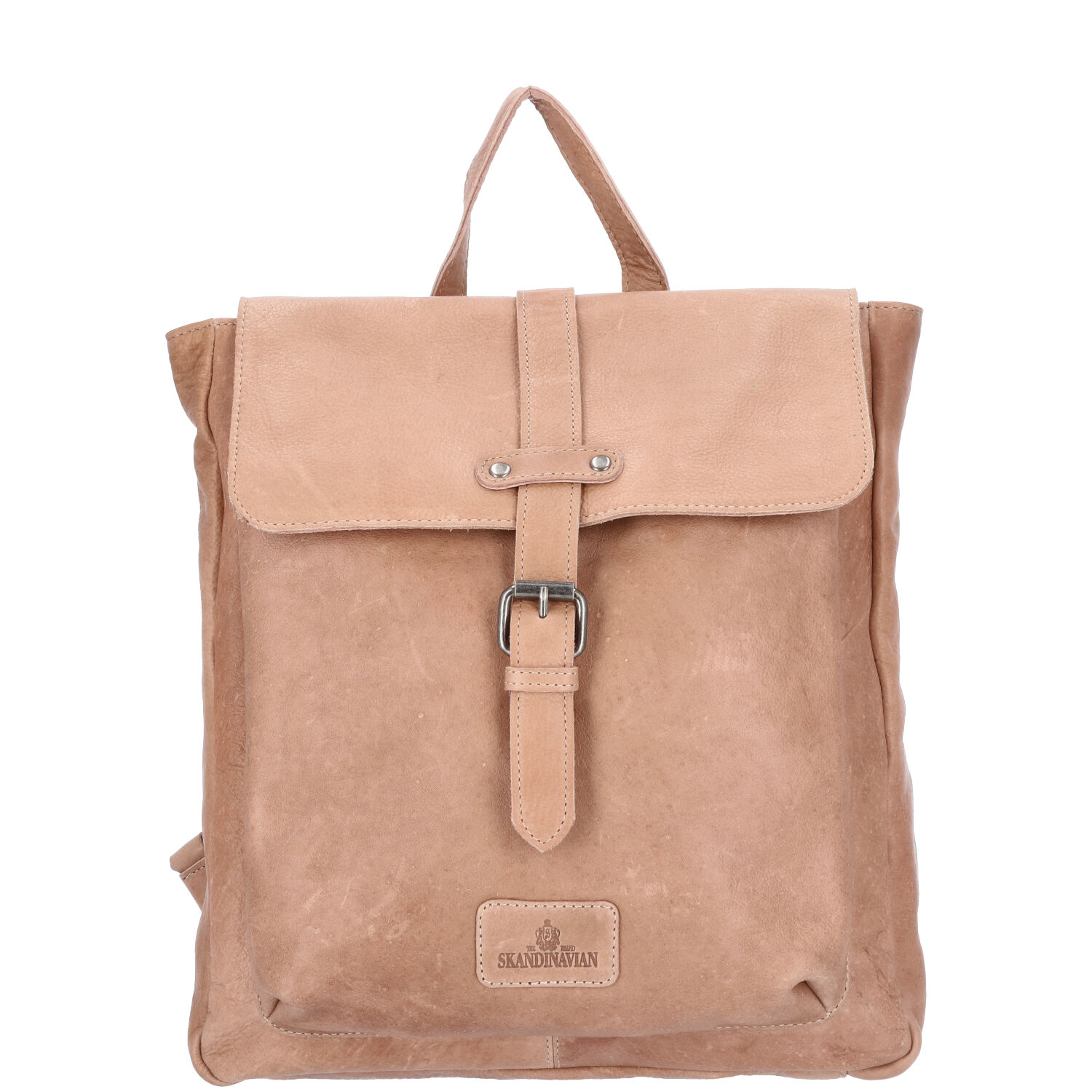 The Skandinavian Brand Damen Leder Rucksack  Taupe Abbildung 2