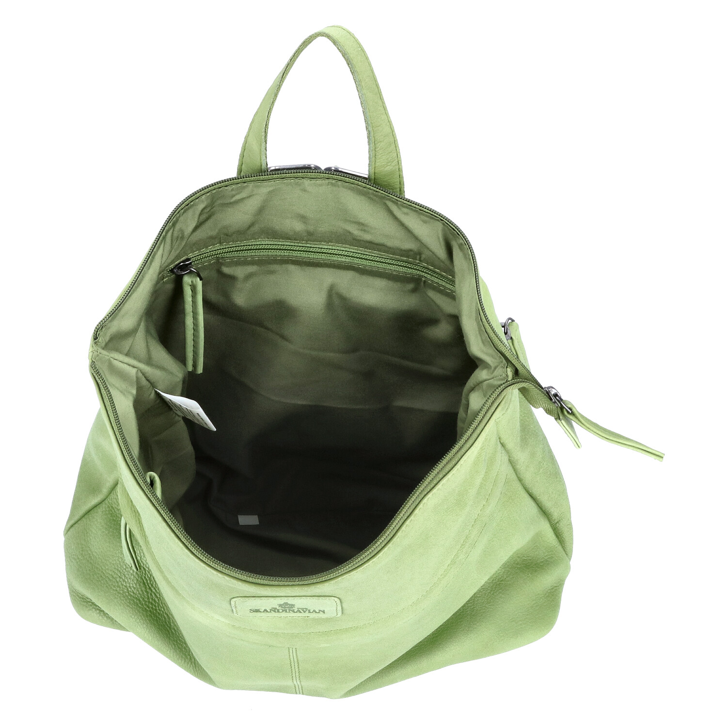 The Skandinavian Brand Damen Leder Rucksack - Green Abbildung 5