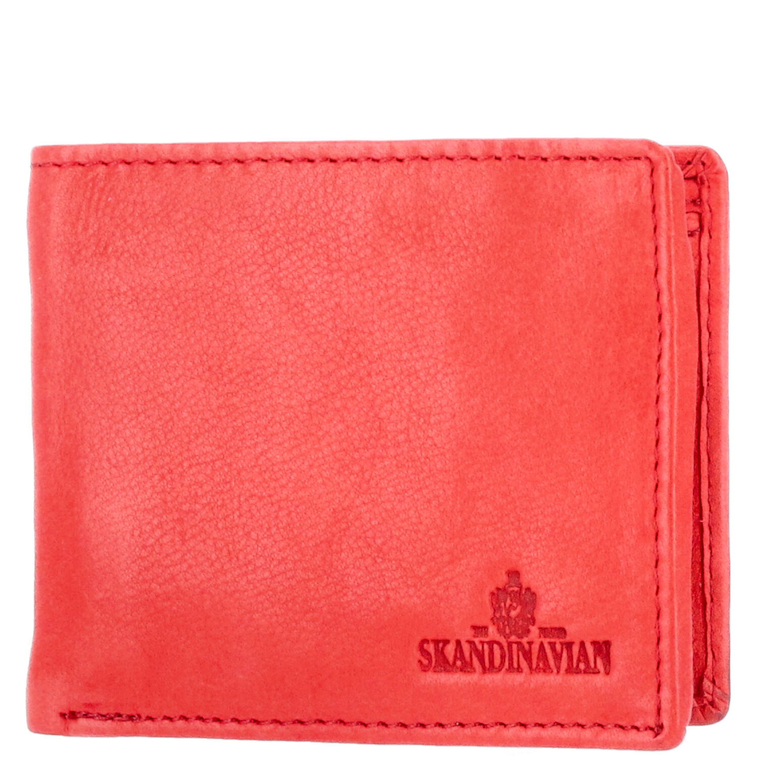 The Skandinavian Brand Leder Geldbörse Querformat  rot Abbildung 1