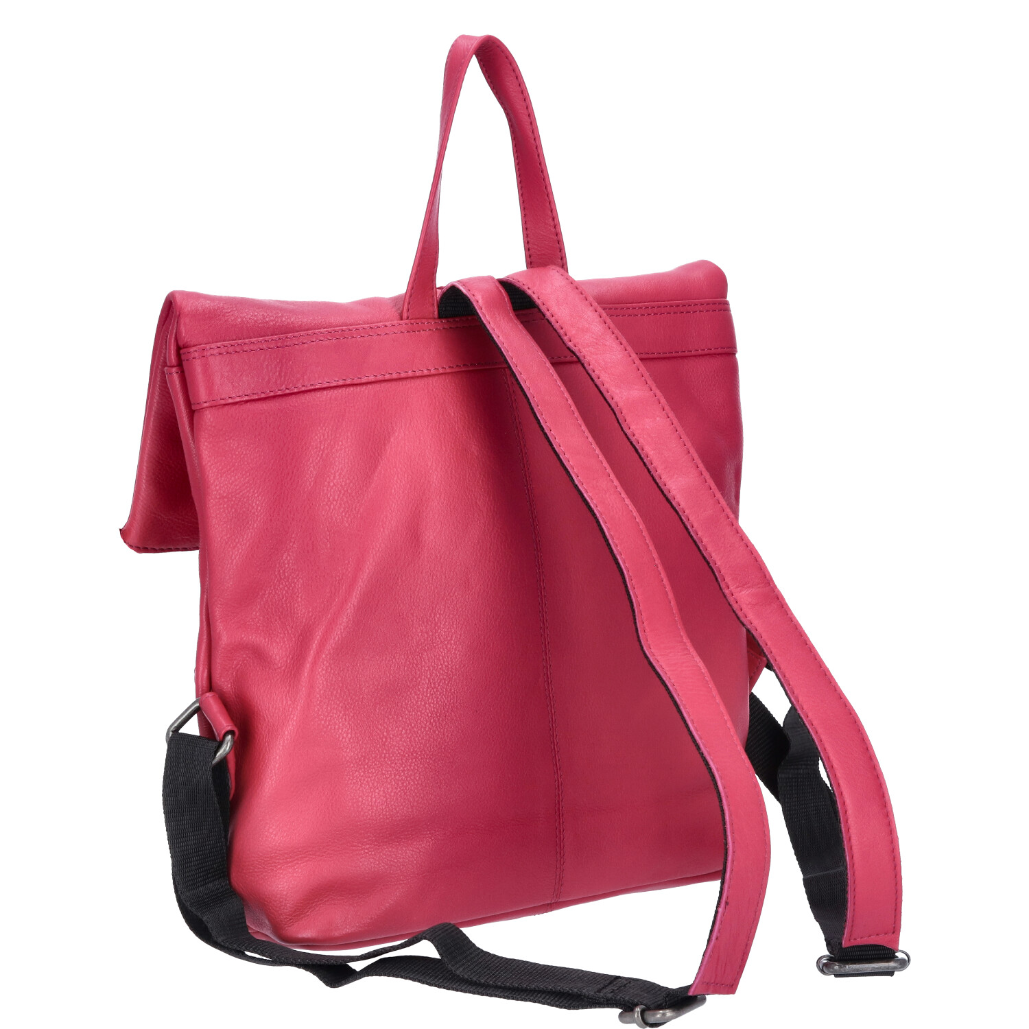 The Skandinavian Brand Damen Leder Rucksack - fuchsia Abbildung 2