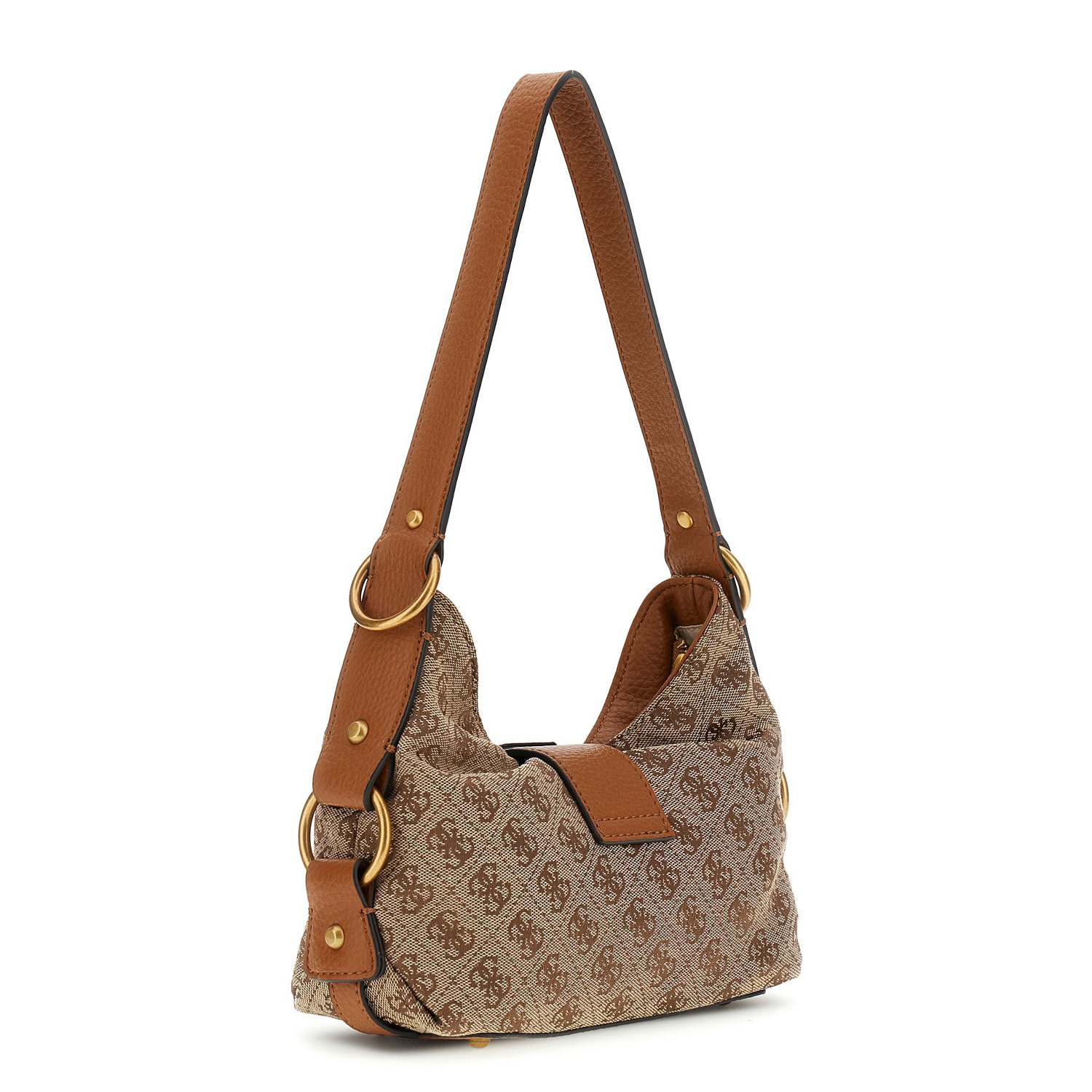 GUESS Umhängetasche Camden Mini Latte Logo/Cognac Abbildung 2