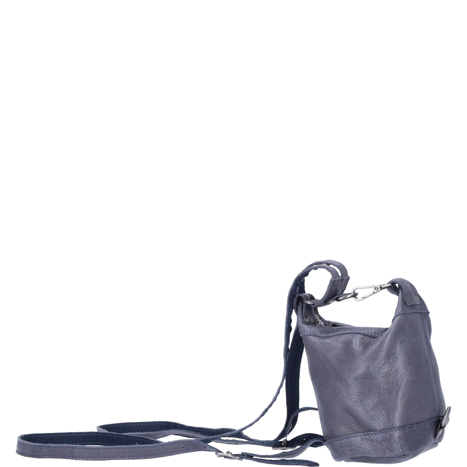 The Skandinavian Brand Mini Leder Rucksack  blau