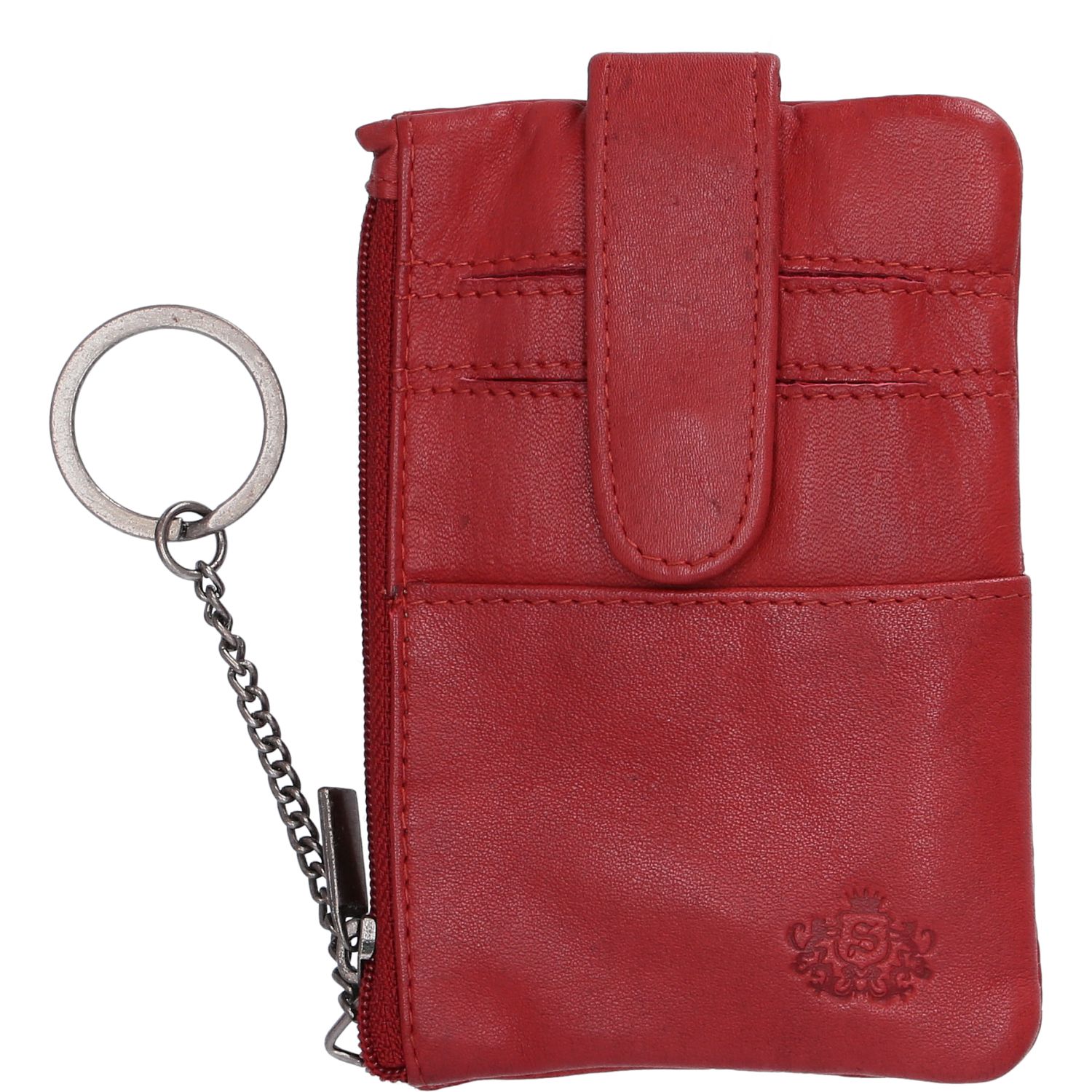 The Skandinavian Brand Credit Card Holder Washed Nappa  rot Abbildung 2