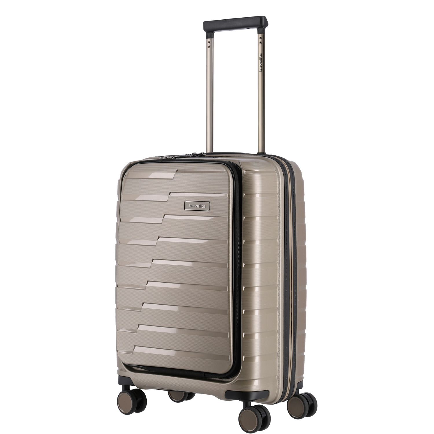 Travelite 4-Rad Trolley S mit Vortasche Air Base champagner