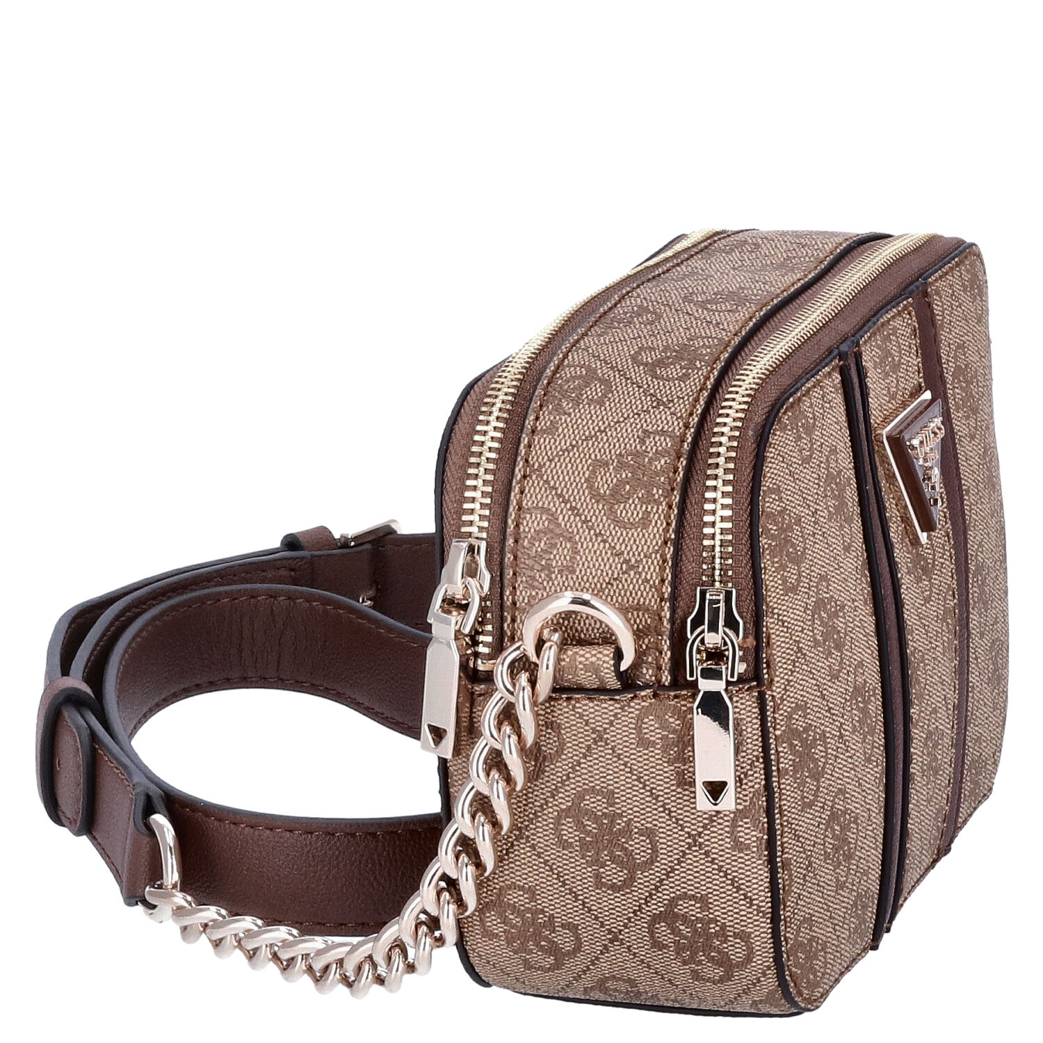 GUESS Damen Umhängetasche Noreen Latte Logo/Brown Abbildung 3