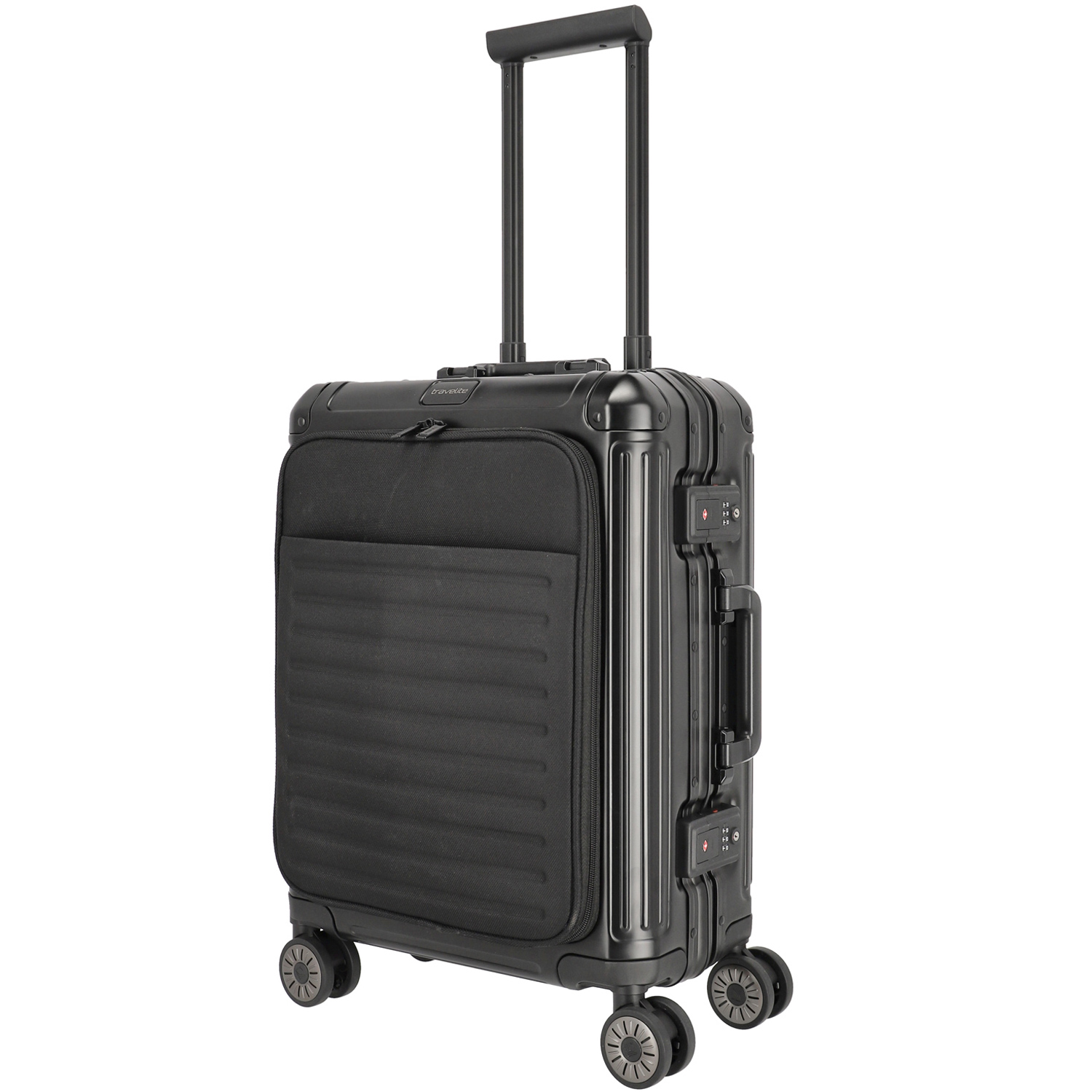 Travelite Aluminium 4-Rad Trolley S Vortasche NEXT schwarz Abbildung 1 Travelite Aluminium 4-Rad Trolley S Vortasche NEXT schwarz Abbildung 1