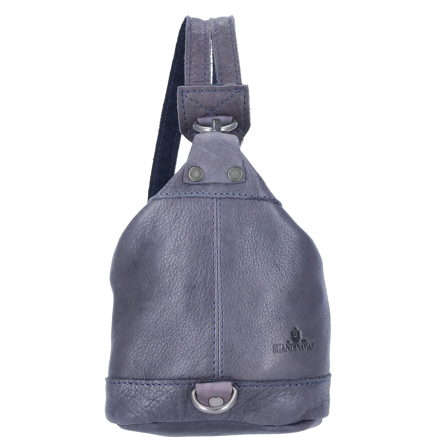 The Skandinavian Brand Mini Leder Rucksack  blau