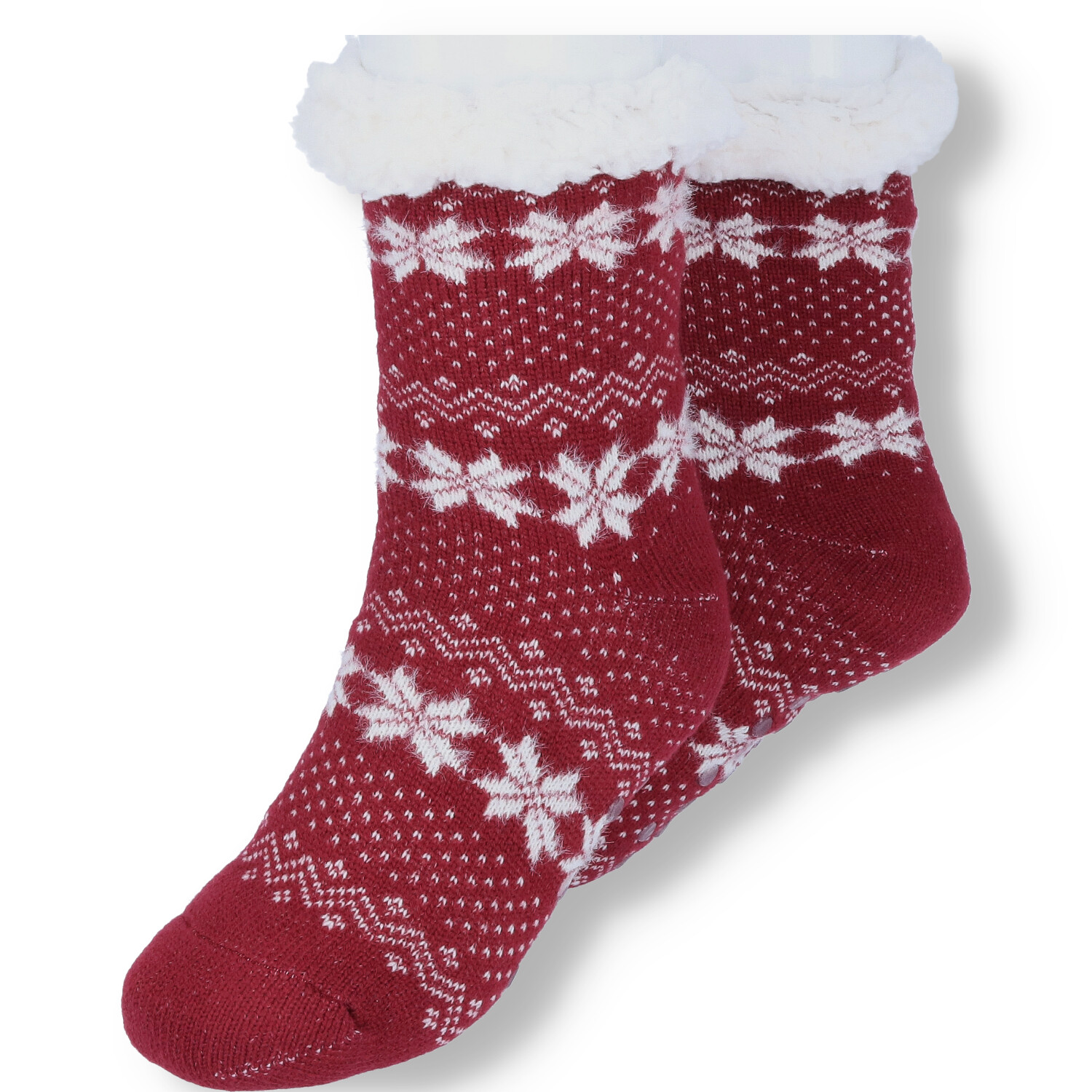 Antonio Damen Hüttensocken  bordeaux Abbildung 1