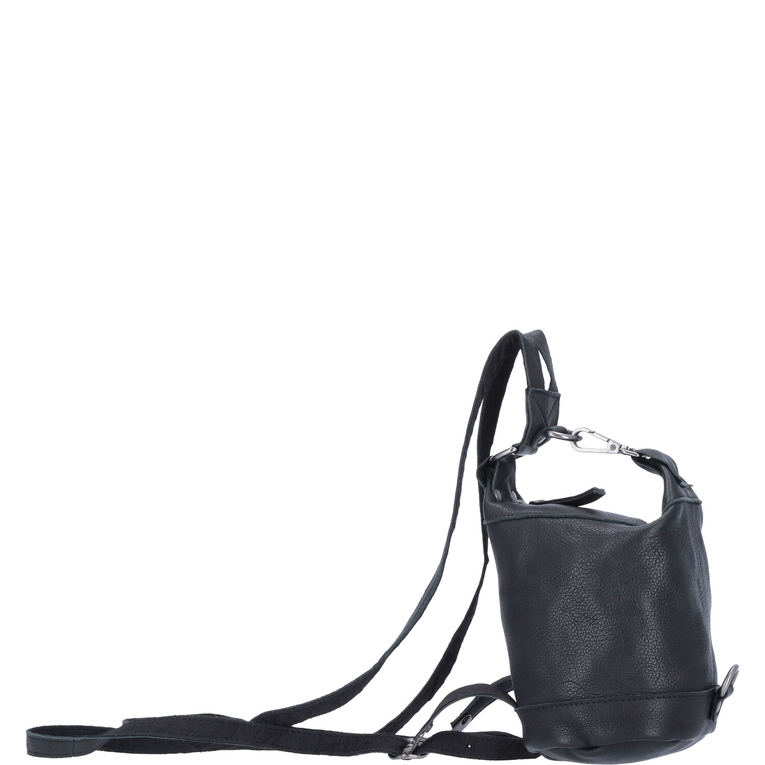 The Skandinavian Brand Mini Leder Rucksack  schwarz