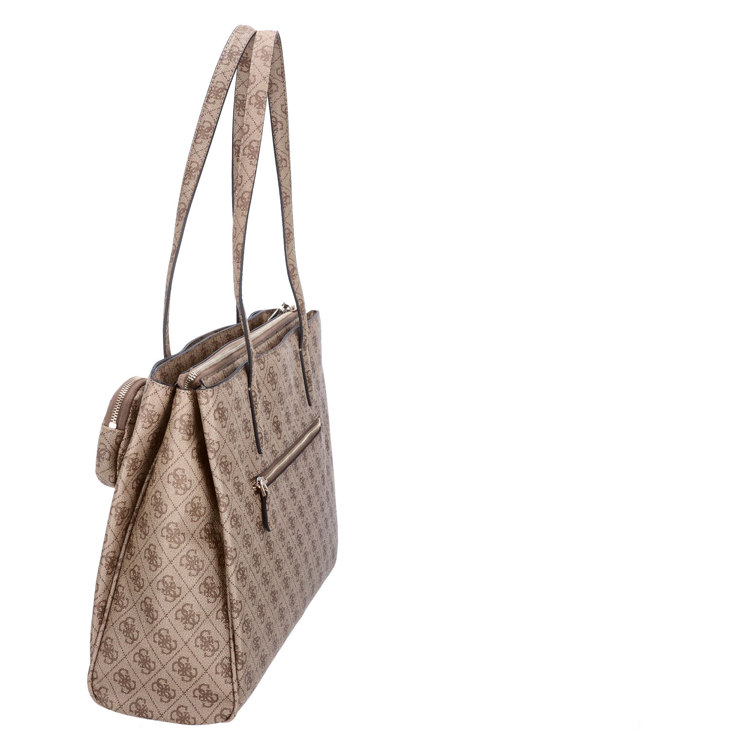 GUESS Damen Shopper Power Play Latte Logo