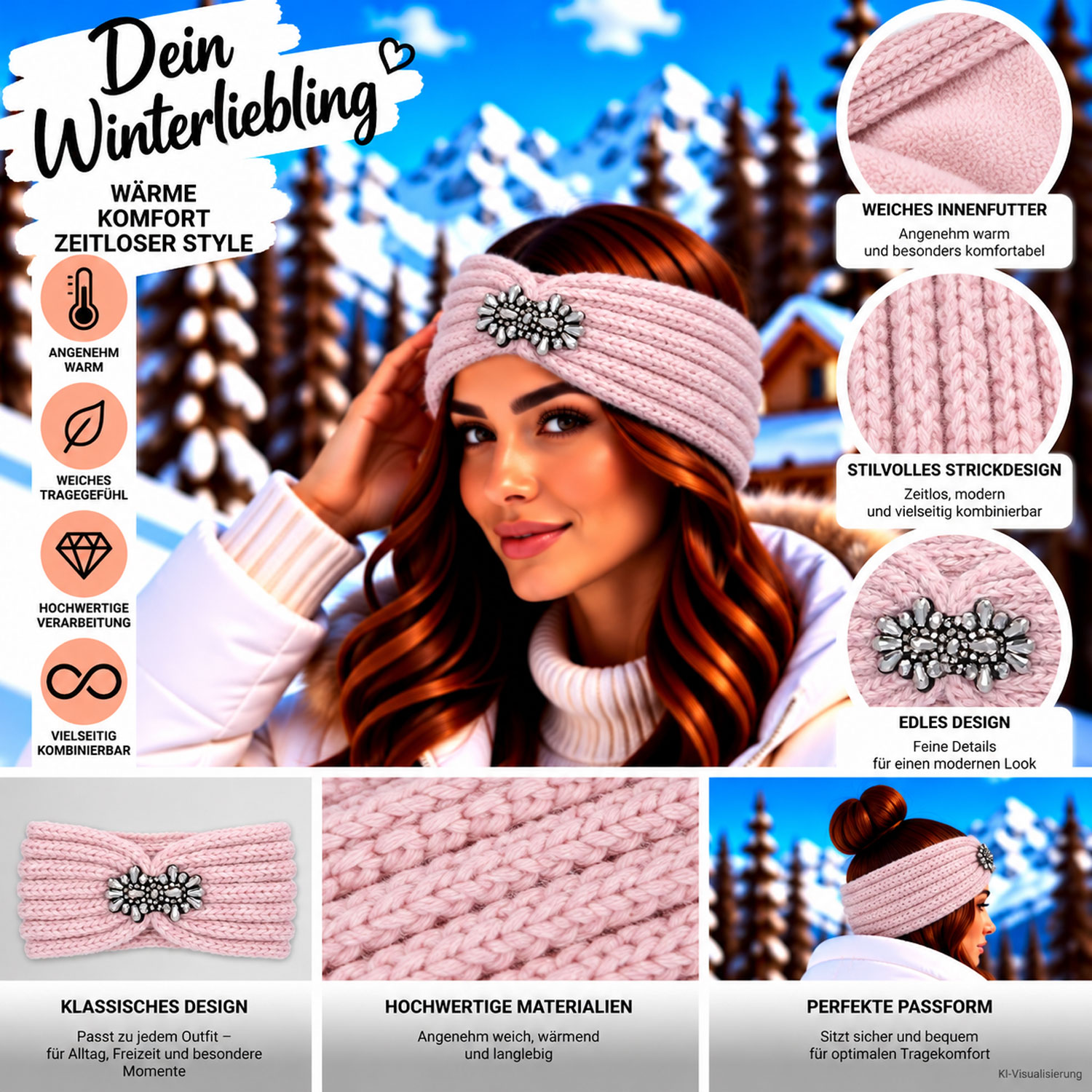 Antonio Strick Stirnband - pink Abbildung 3