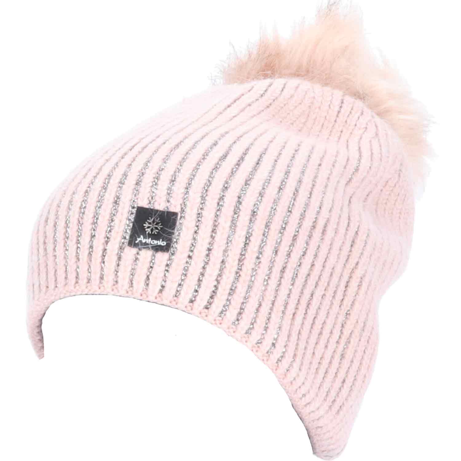 Antonio Damen Winter Strick Mütze Beanie W23/24 rose