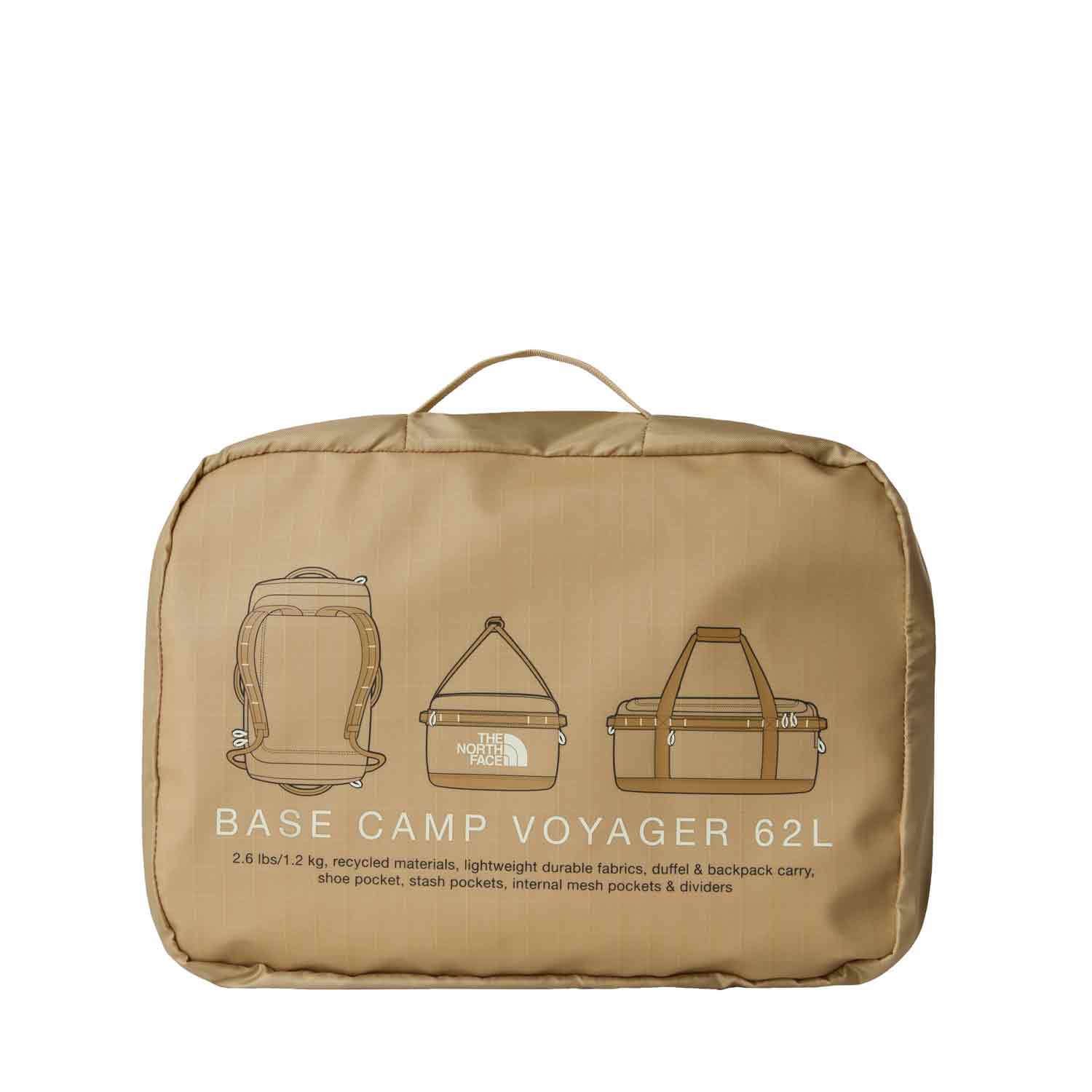 The North Face Reisetasche 62 L VOYAGER DUFFEL Khaki Stone/Utility Bro Abbildung 4