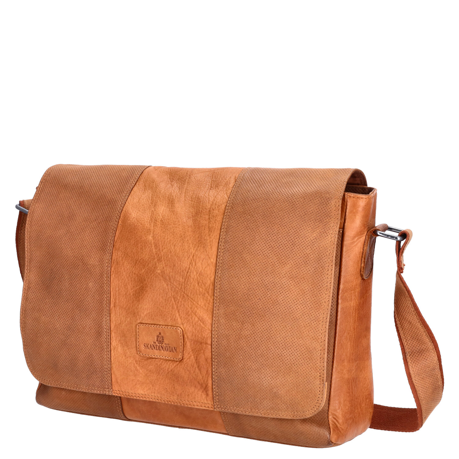 The Skandinavian Brand Leder Messenger  Cognac