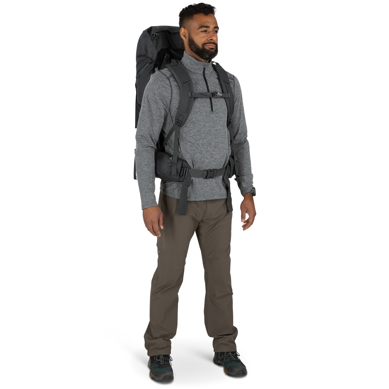 OSPREY Wander/Trekkingrucksack Rook 50 Dark Charcoal/Silver Lining Abbildung 4
