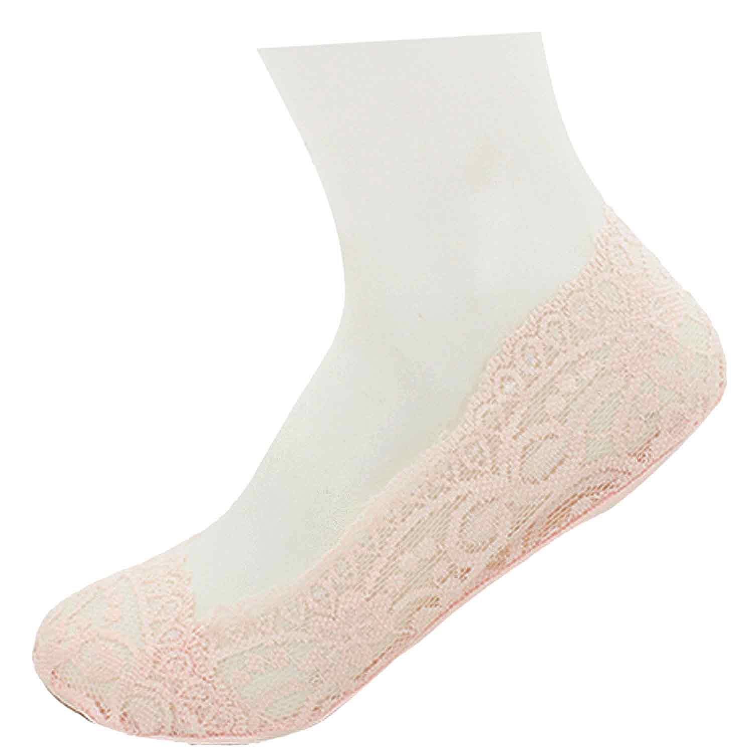 The Skandinavian Brand 5er Pack Ballerina Socken mit Spitze Gr. 36-41  pink