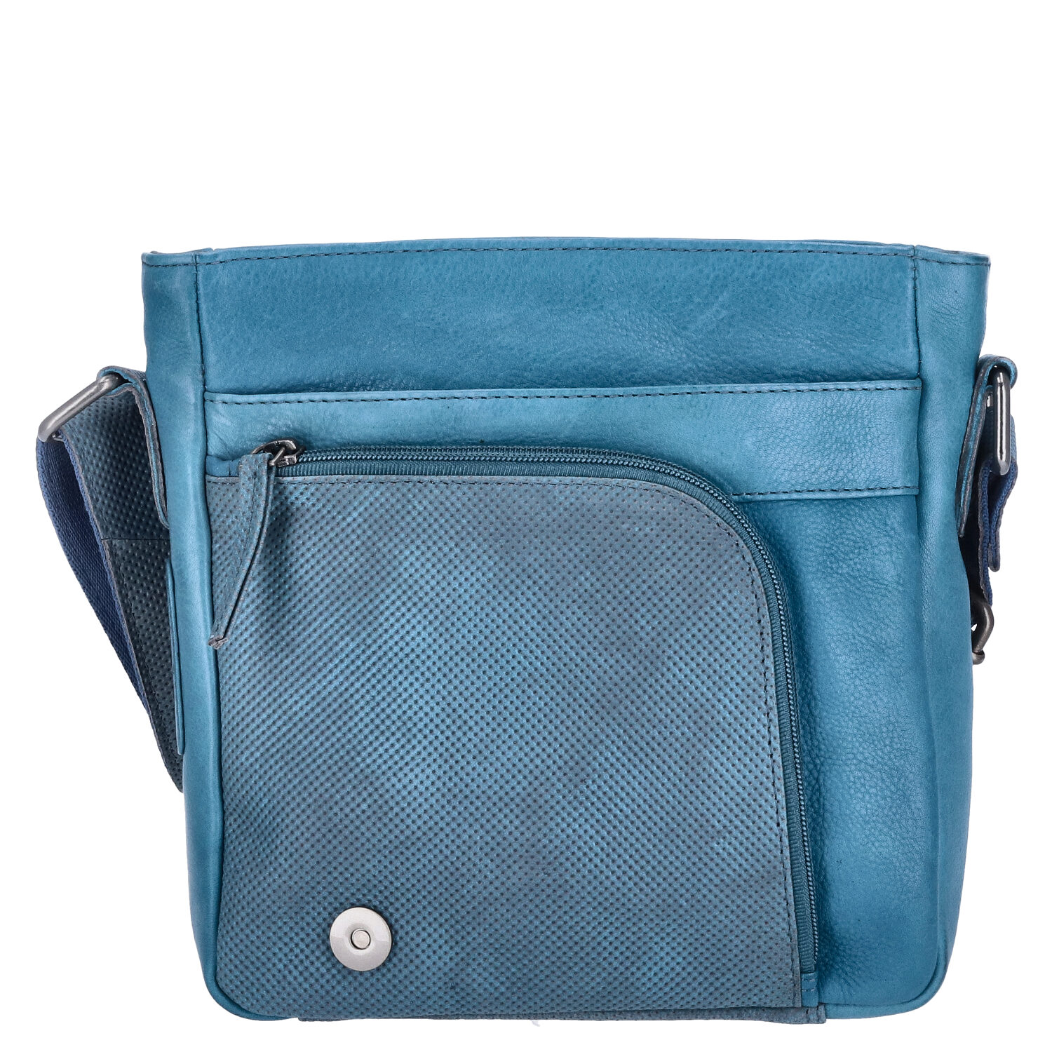 The Skandinavian Brand Damen Leder Schultertasche  Blue