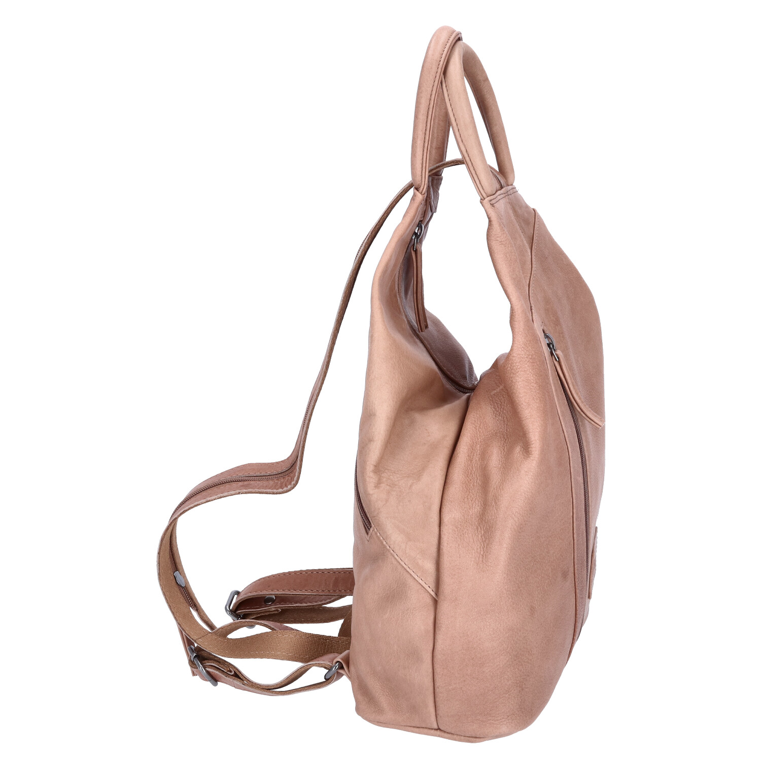 The Skandinavian Brand Damen Leder Rucksack  beige