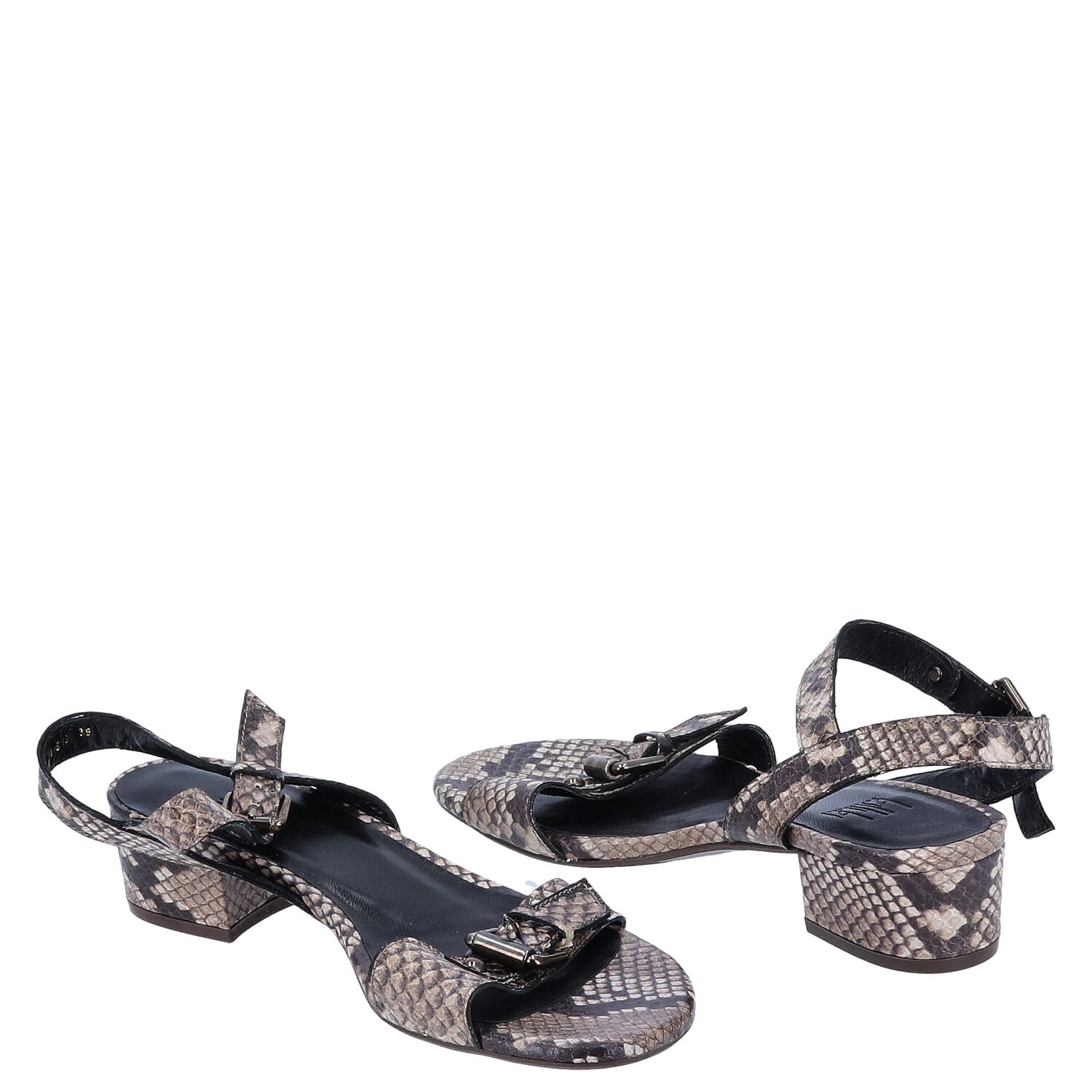 billibi Damenschuhe Größe 39 darkbeige snake TOTAL AUSVERKAUF   Abbildung 2