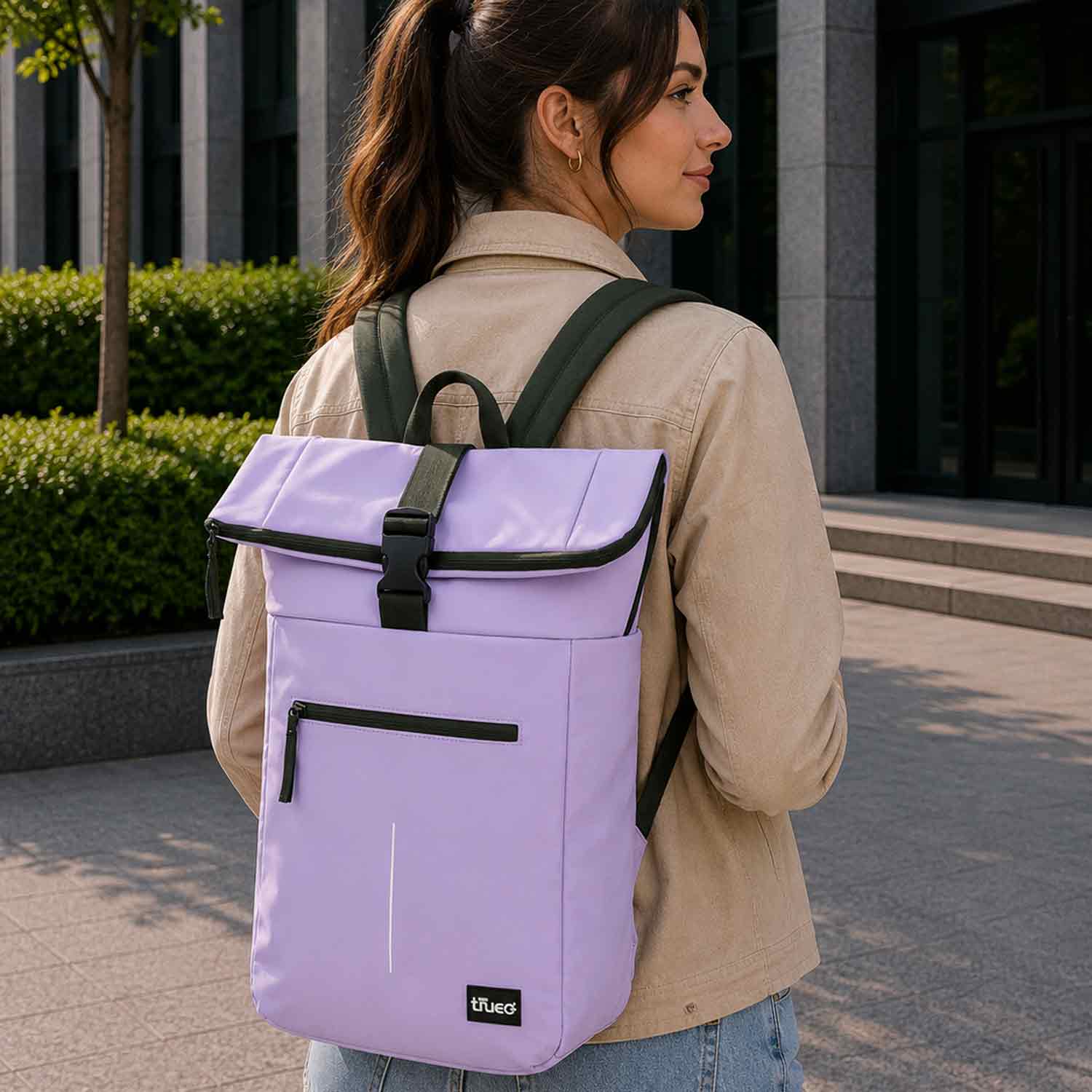 TheTrueC Stylischer Cityrucksack mit großem Stauraum Bennie lila Abbildung 2