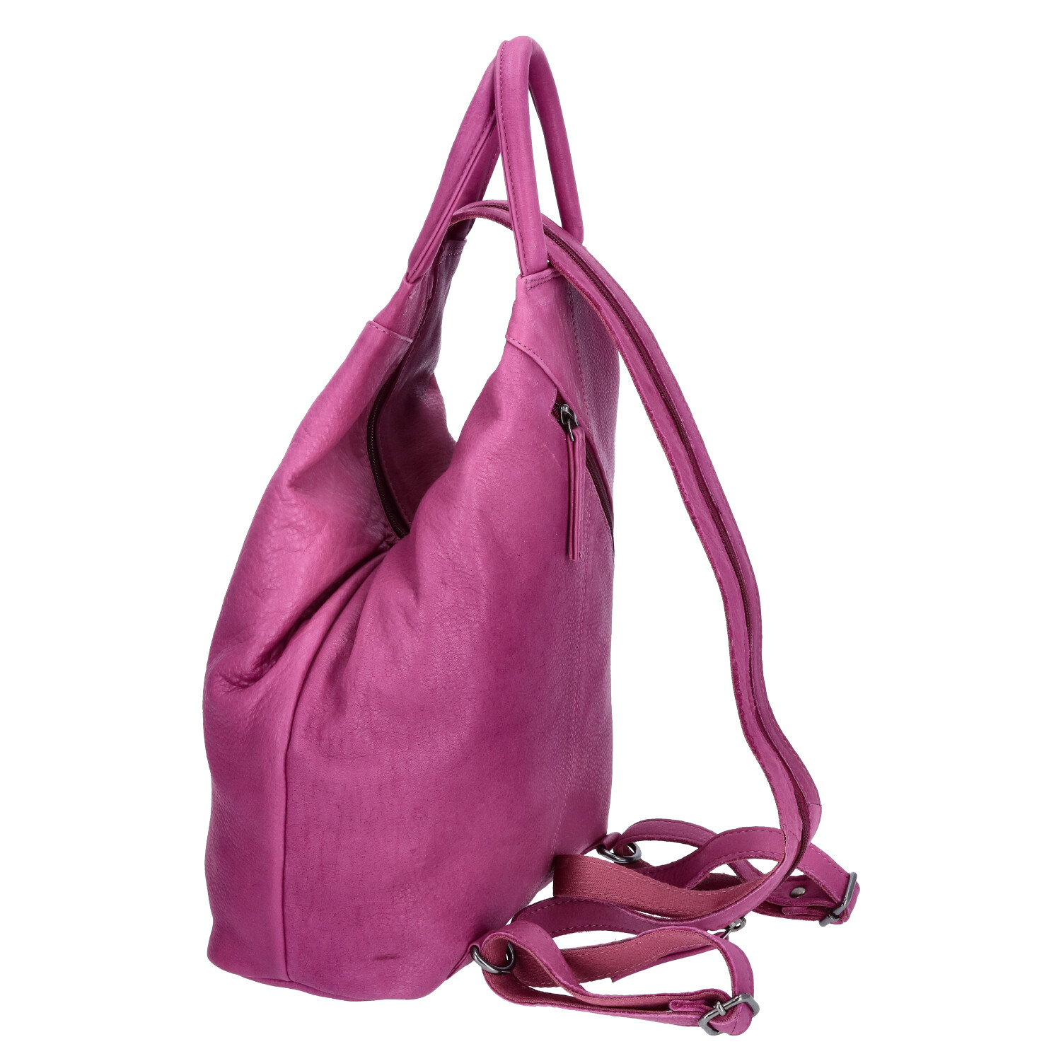The Skandinavian Brand Damen Leder Rucksack - Purple Abbildung 5