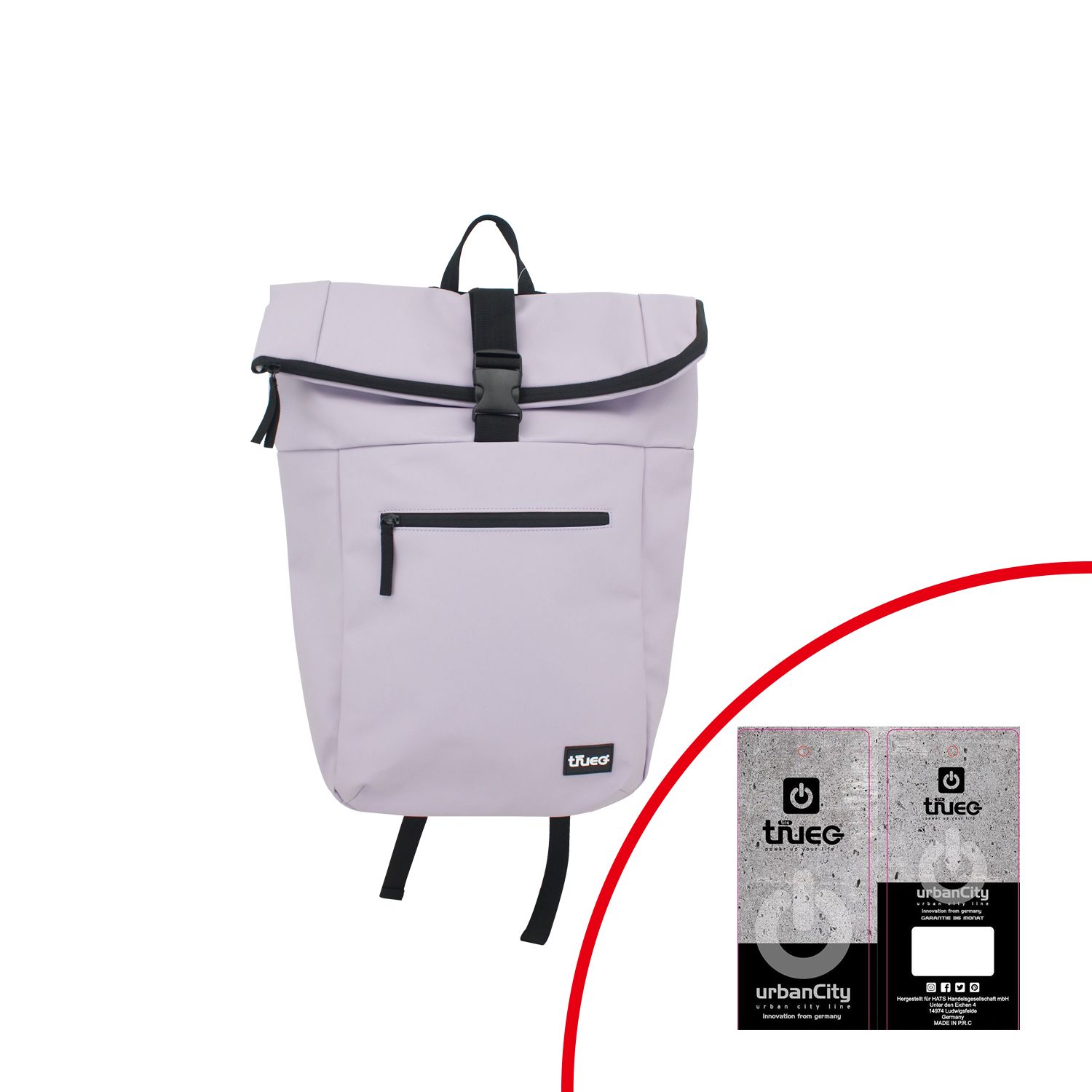 TheTrueC Stylischer Cityrucksack mit großem Stauraum Bennie lila Abbildung 8