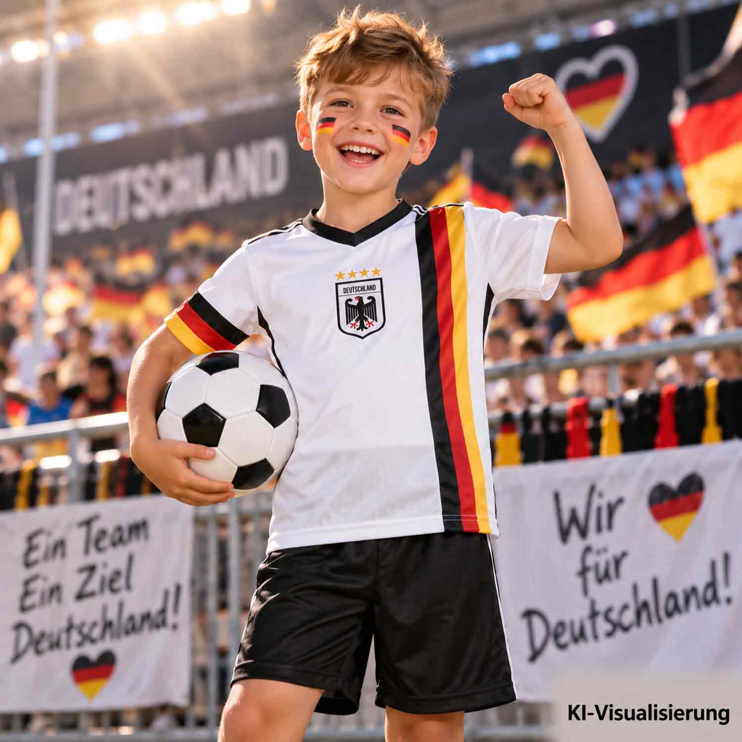 Dynamic Outwear Kinder Fussball Trikot Set Deutschland - 122-128 Abbildung 2
