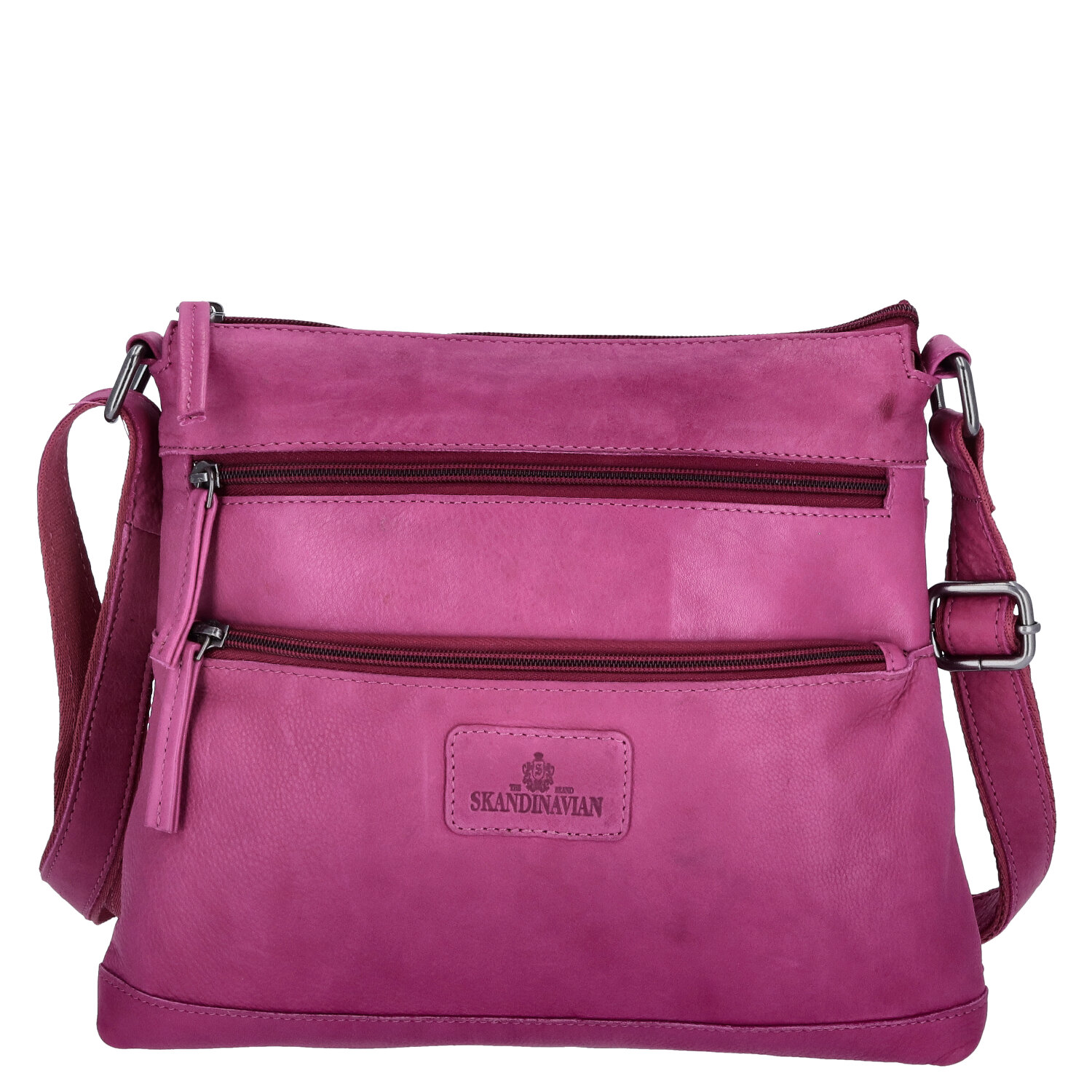 The Skandinavian Brand Leder Umhängetasche  Purple