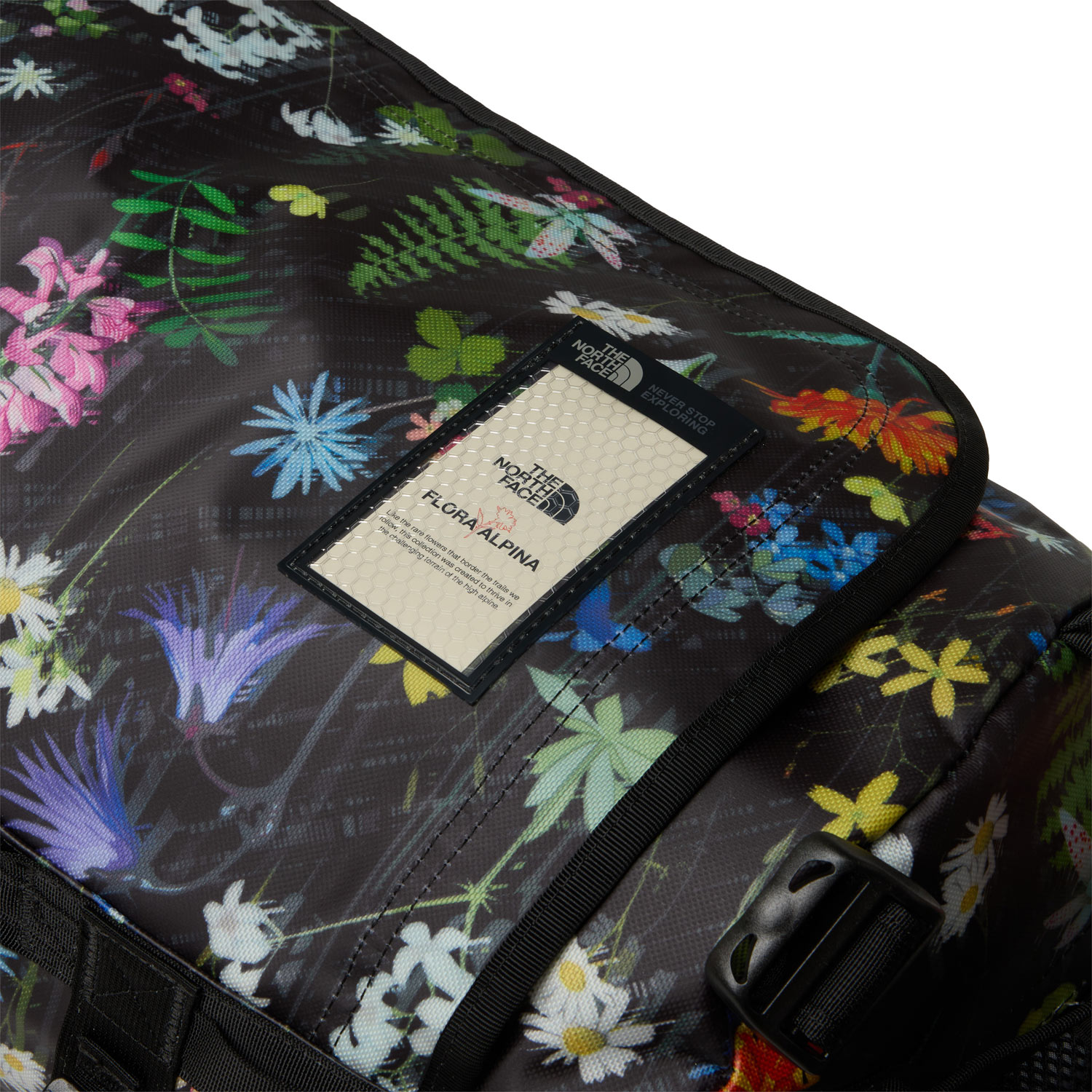 The North Face Reisetasche/Rucksack Base Camp Duffel S Black Alpine Floral Abbildung 4