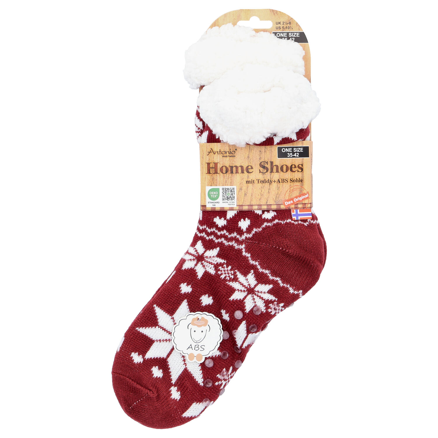 Antonio Kuschelige Hüttensocken im Norweger Design Gr. 35-42  . Abbildung 1