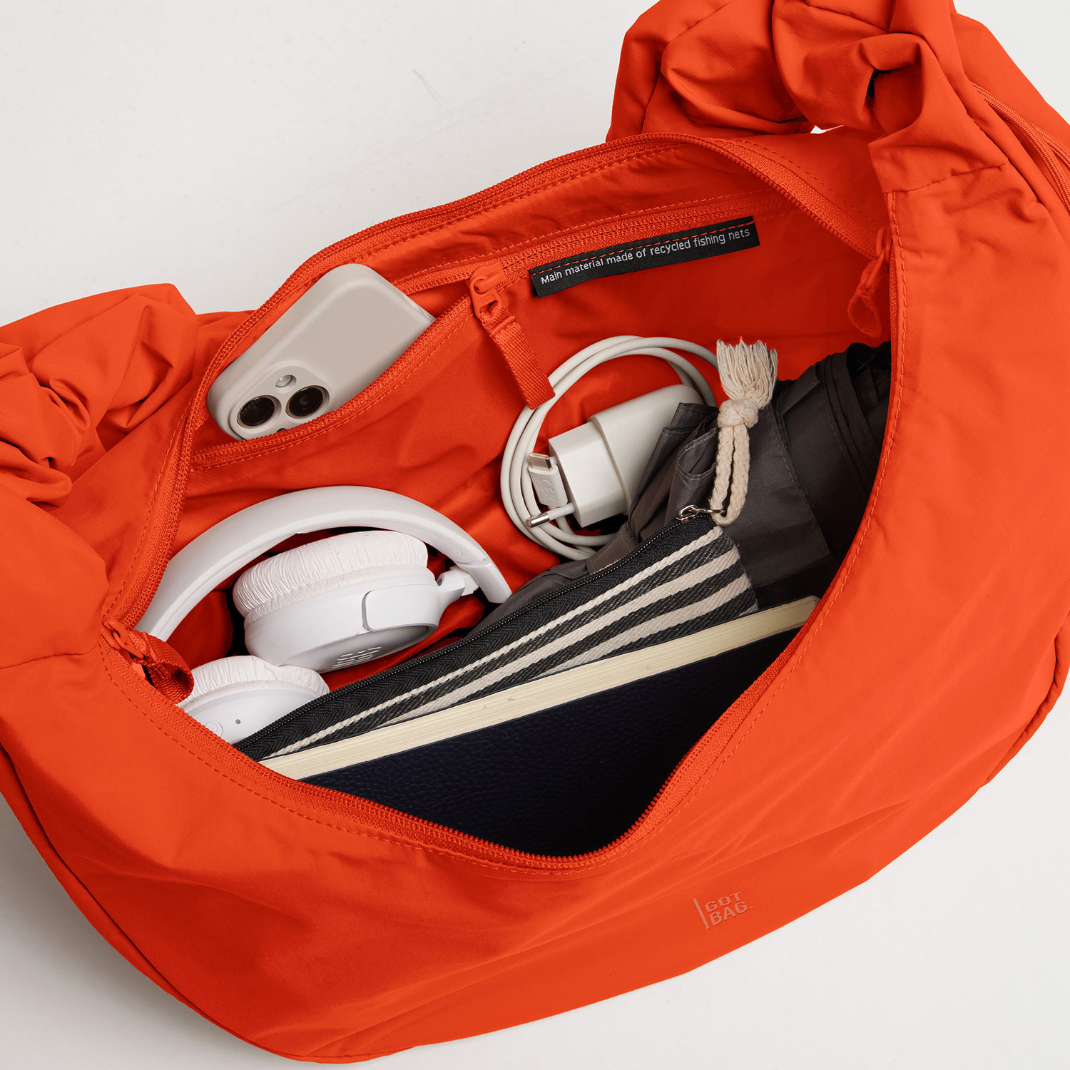 Got Bag Umhängetasche Ruffle Moon Bag hot coral mono Abbildung 4