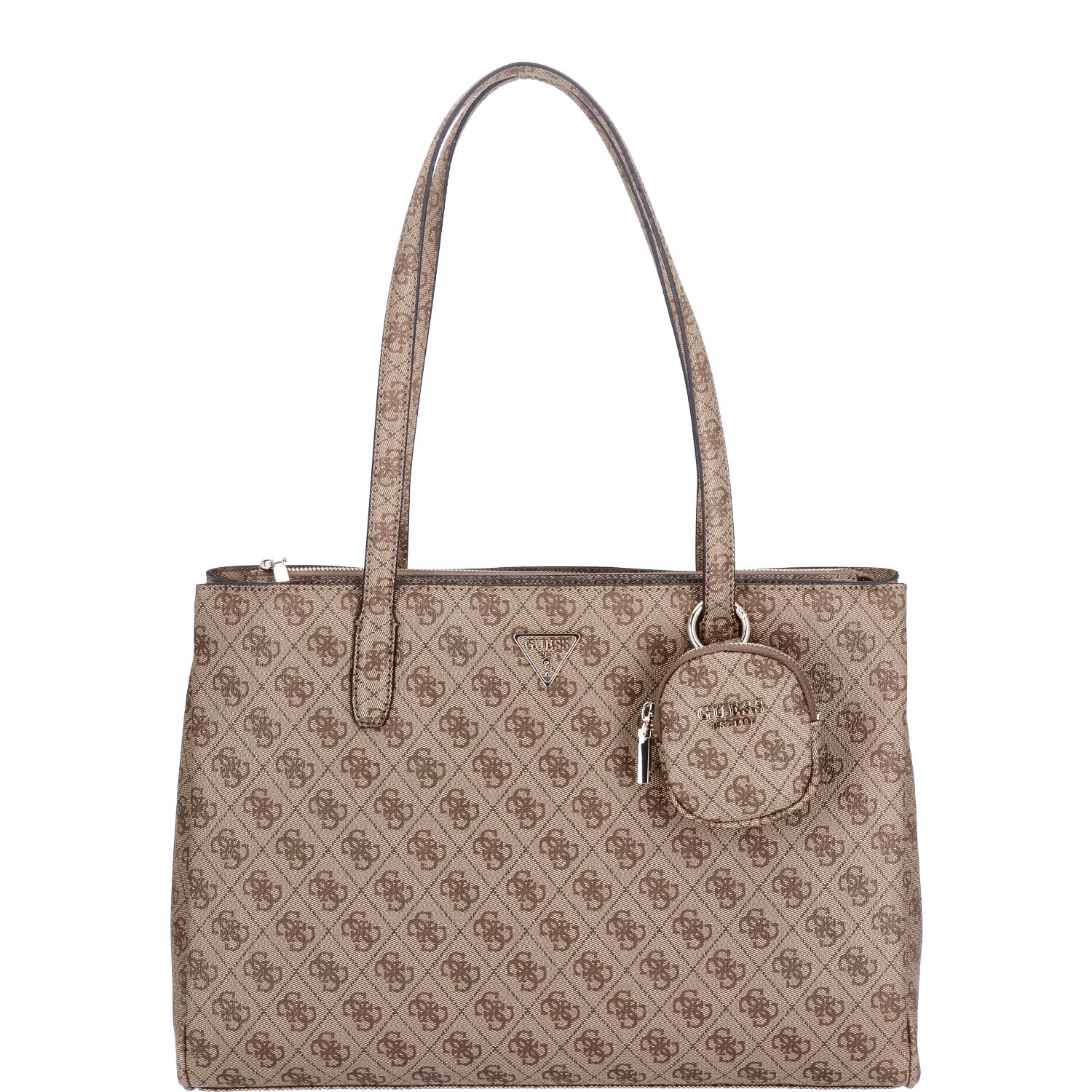 GUESS Damen Shopper Power Play Latte Logo