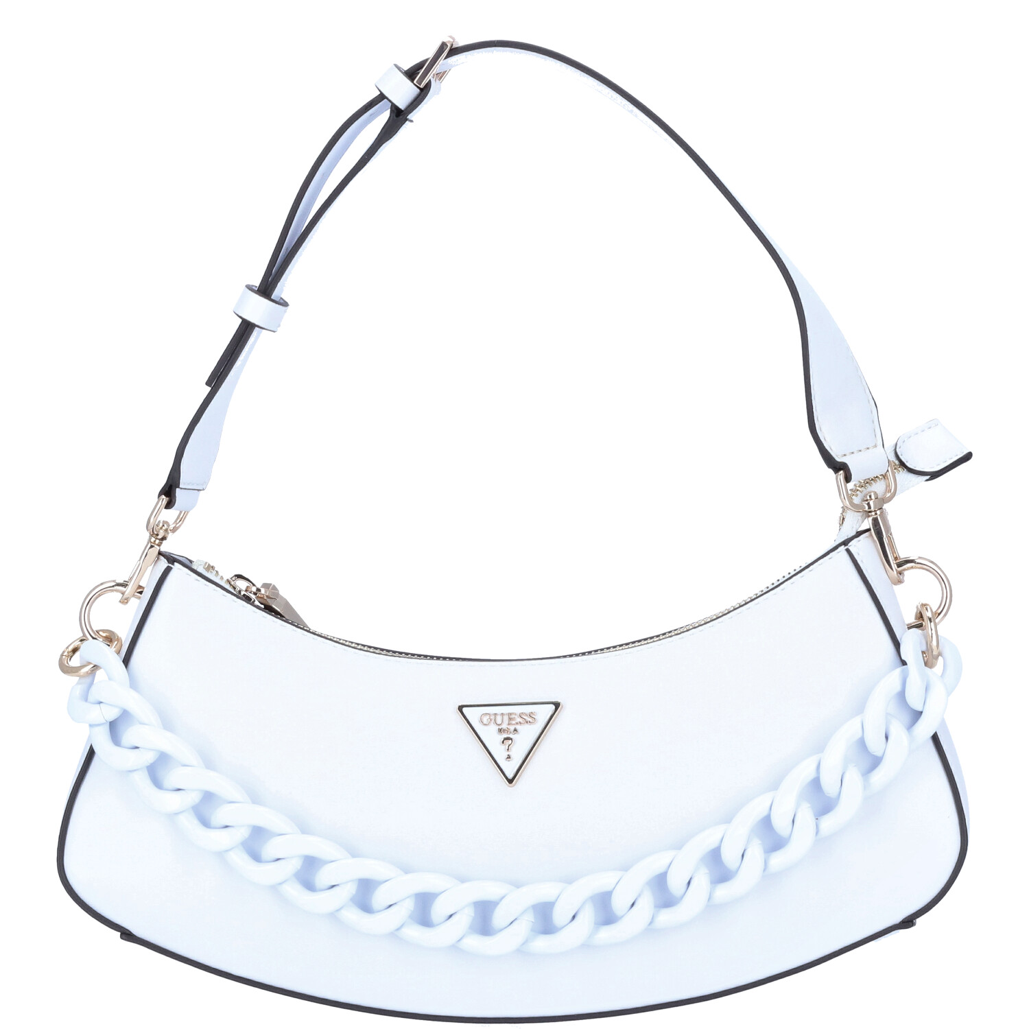 GUESS Damen Schultertasche Corina white