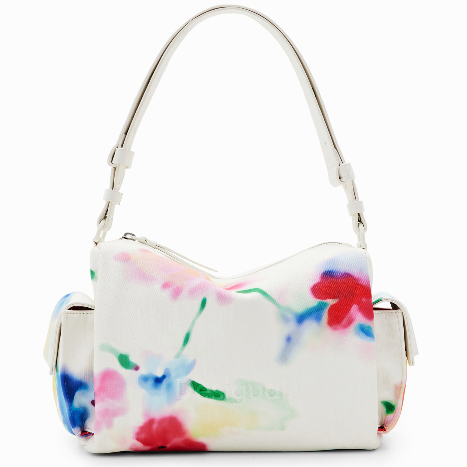 Desigual Damen Schultertasche Liquidflower Habana blanco roto