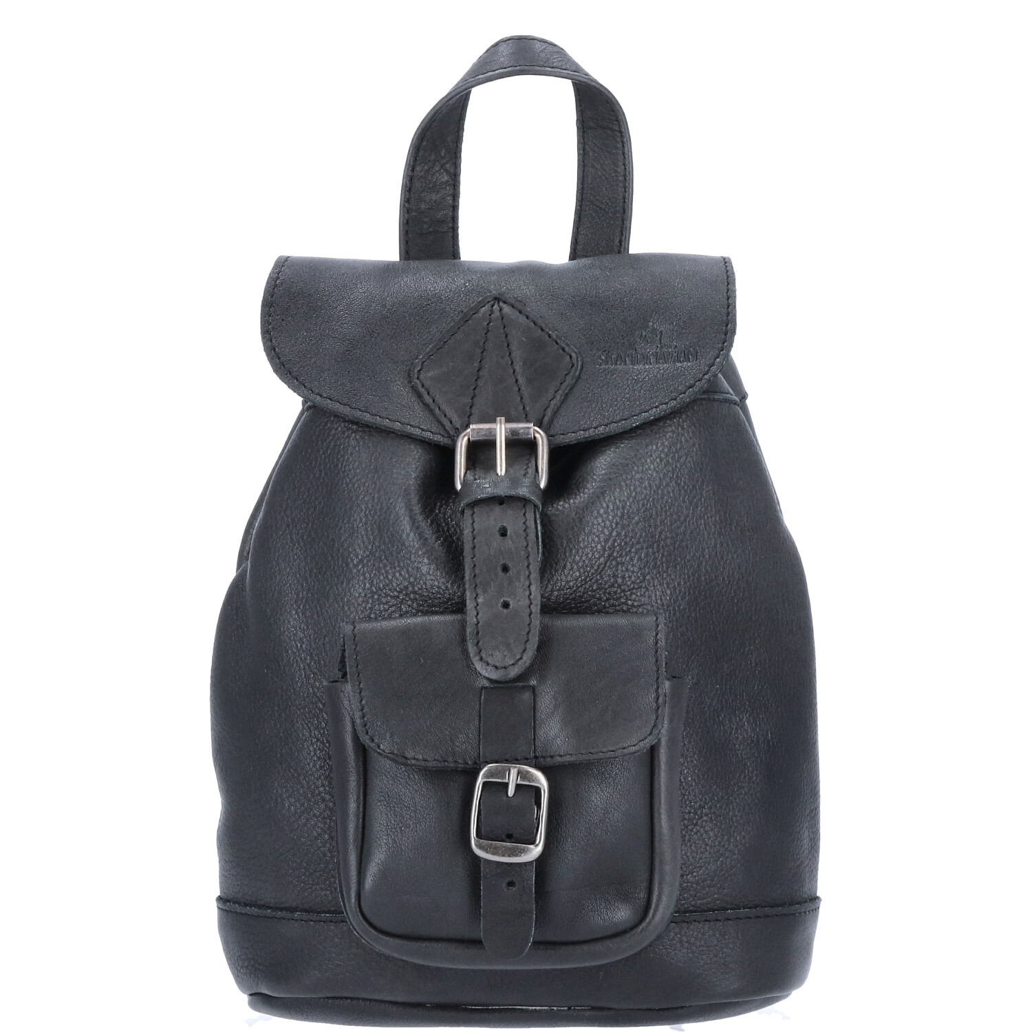 The Skandinavian Brand Mini Leder Rucksack  schwarz