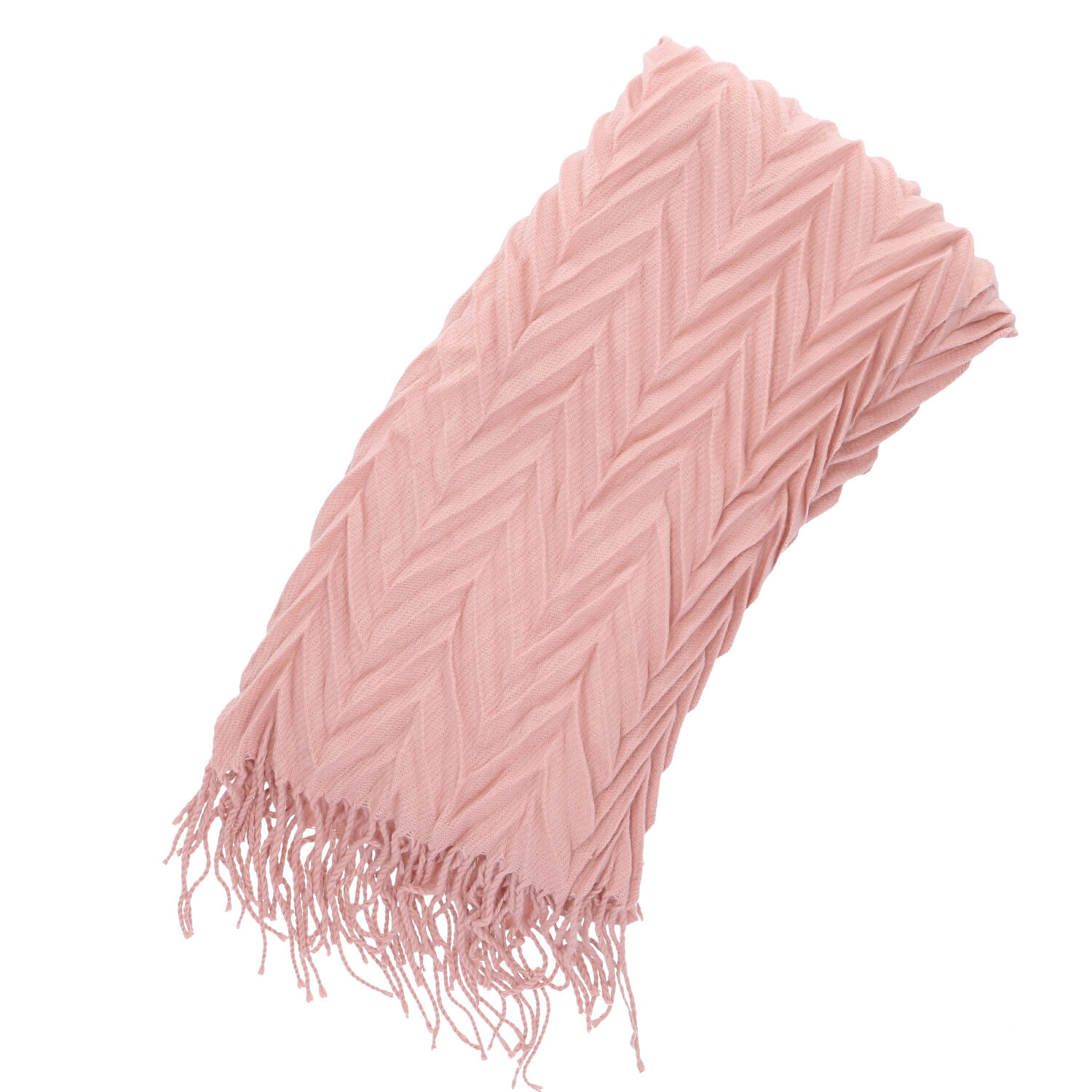 Antonio Damen Winter Schal Cashmera Plissee - rose Abbildung 2