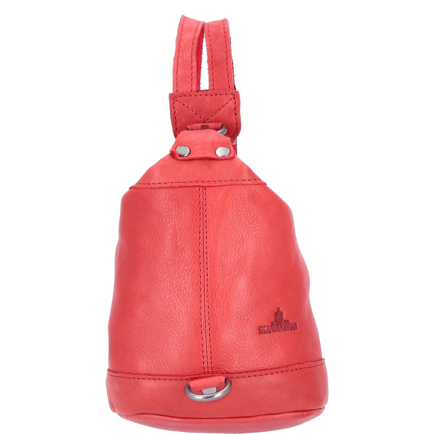 The Skandinavian Brand Mini Leder Rucksack  rot