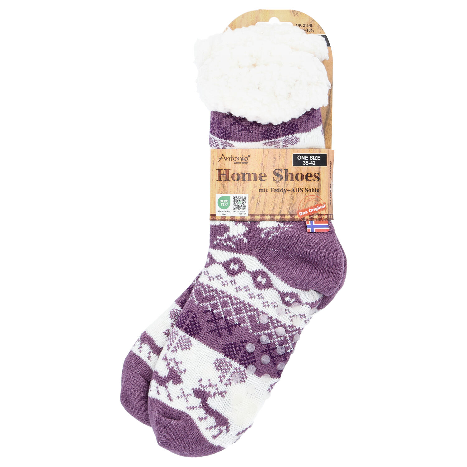 Antonio Kuschelige Hüttensocken im Norweger Design Gr. 35-42  . Abbildung 1