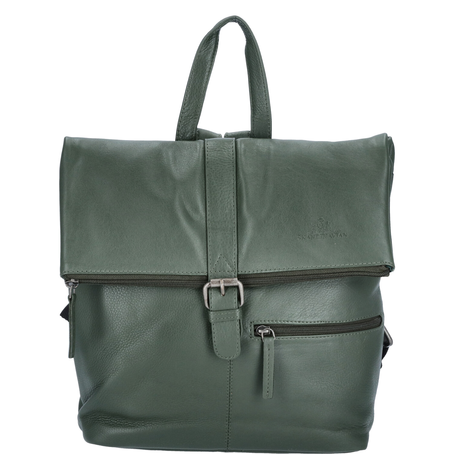 The Skandinavian Brand Damen Leder Rucksack  Green