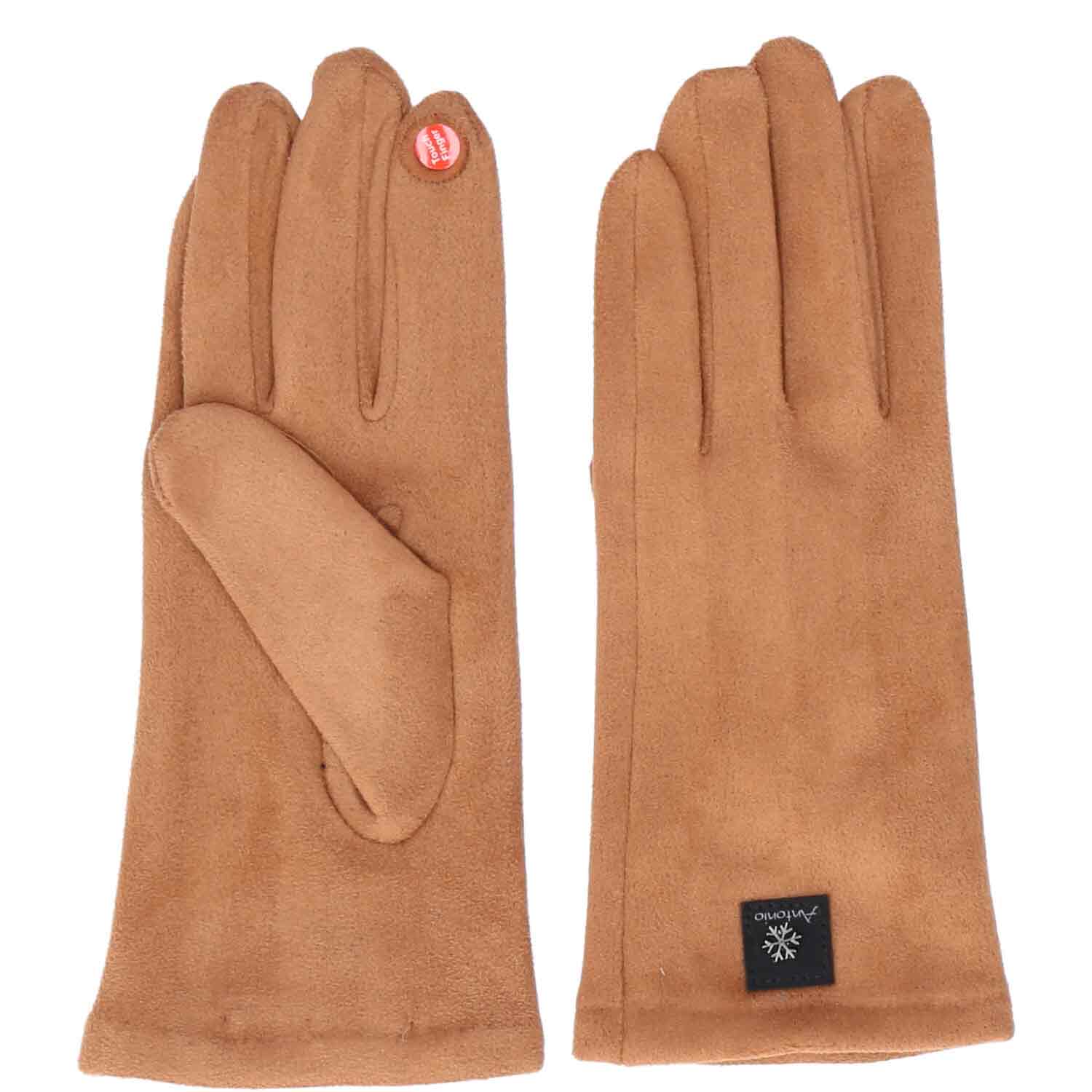 Antonio Damen Fingerhandschuhe Elegant  Camel