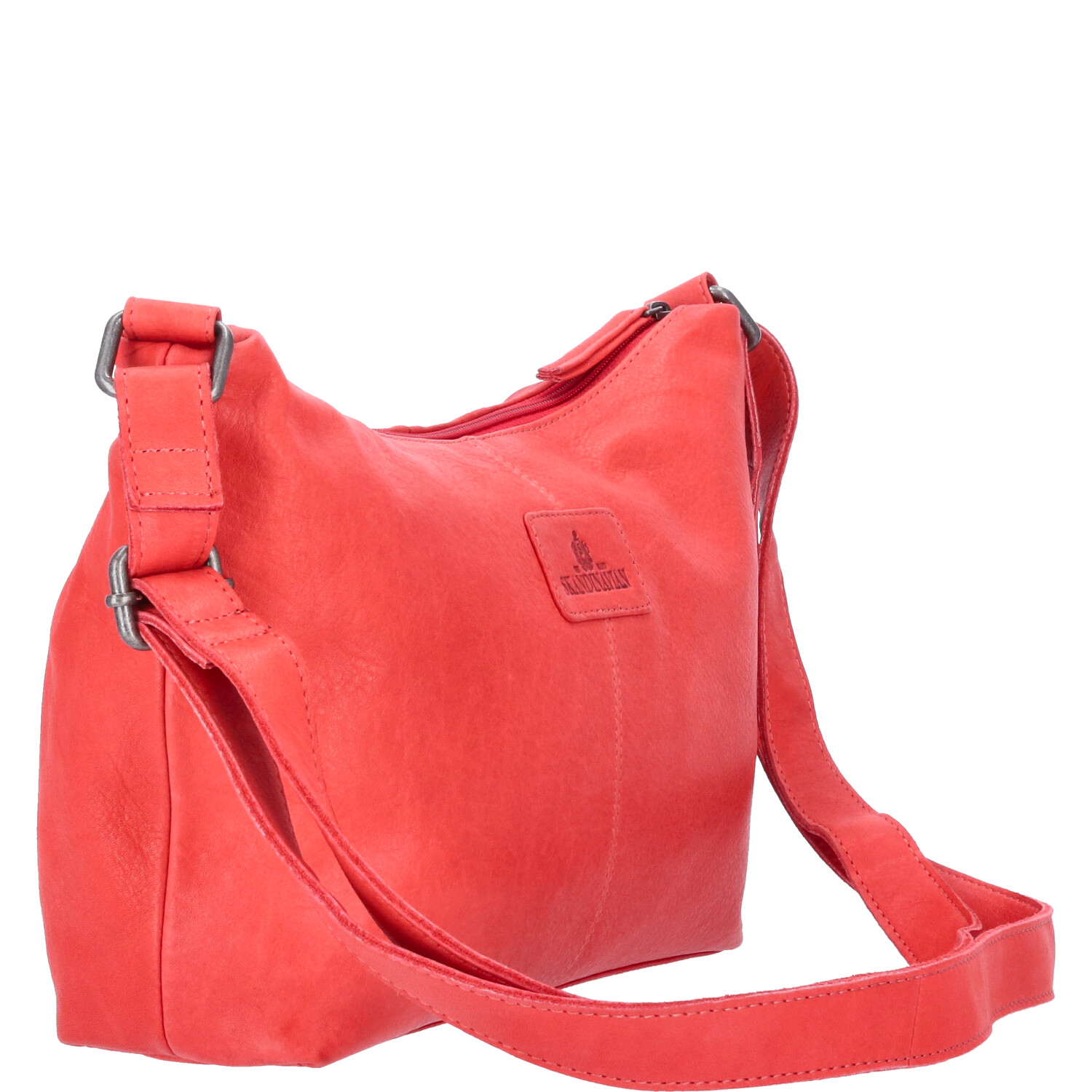 The Skandinavian Brand Damen Ledertasche, Schultertasche  Red