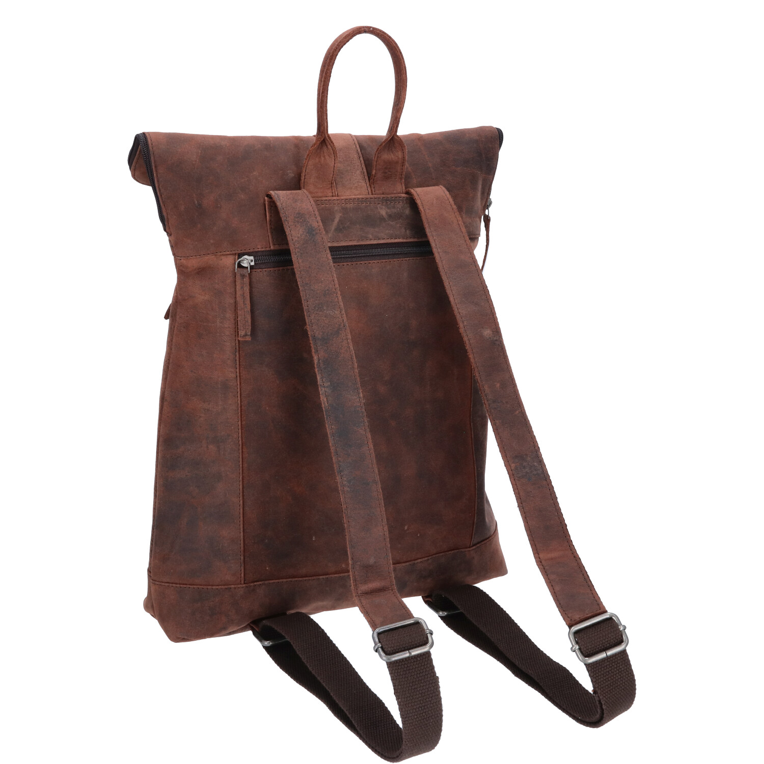 The Skandinavian Brand Leder Freizeit Rucksack Hunter  braun