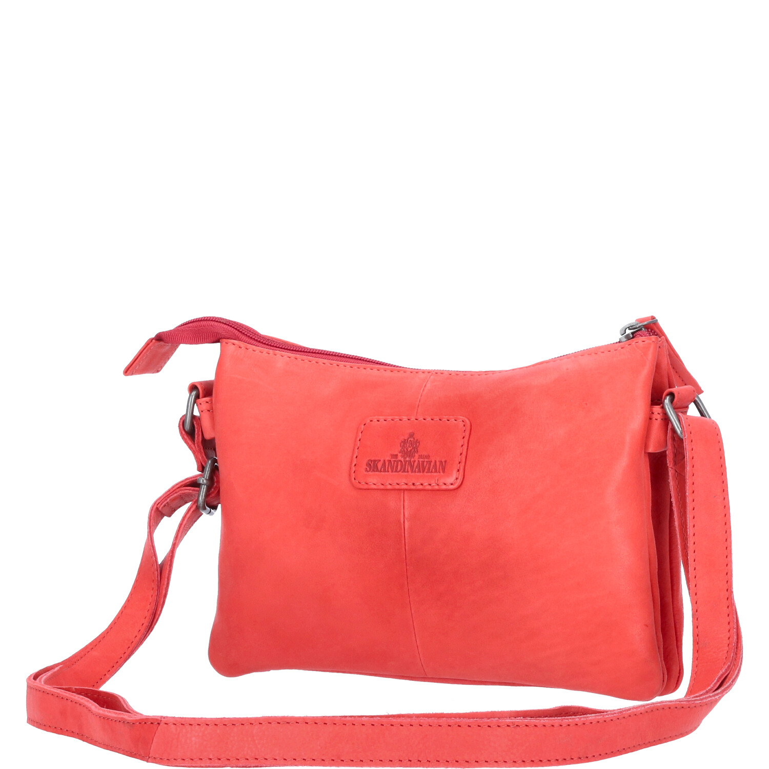 The Skandinavian Brand Damen Ledertasche, Umhängetasche  Red