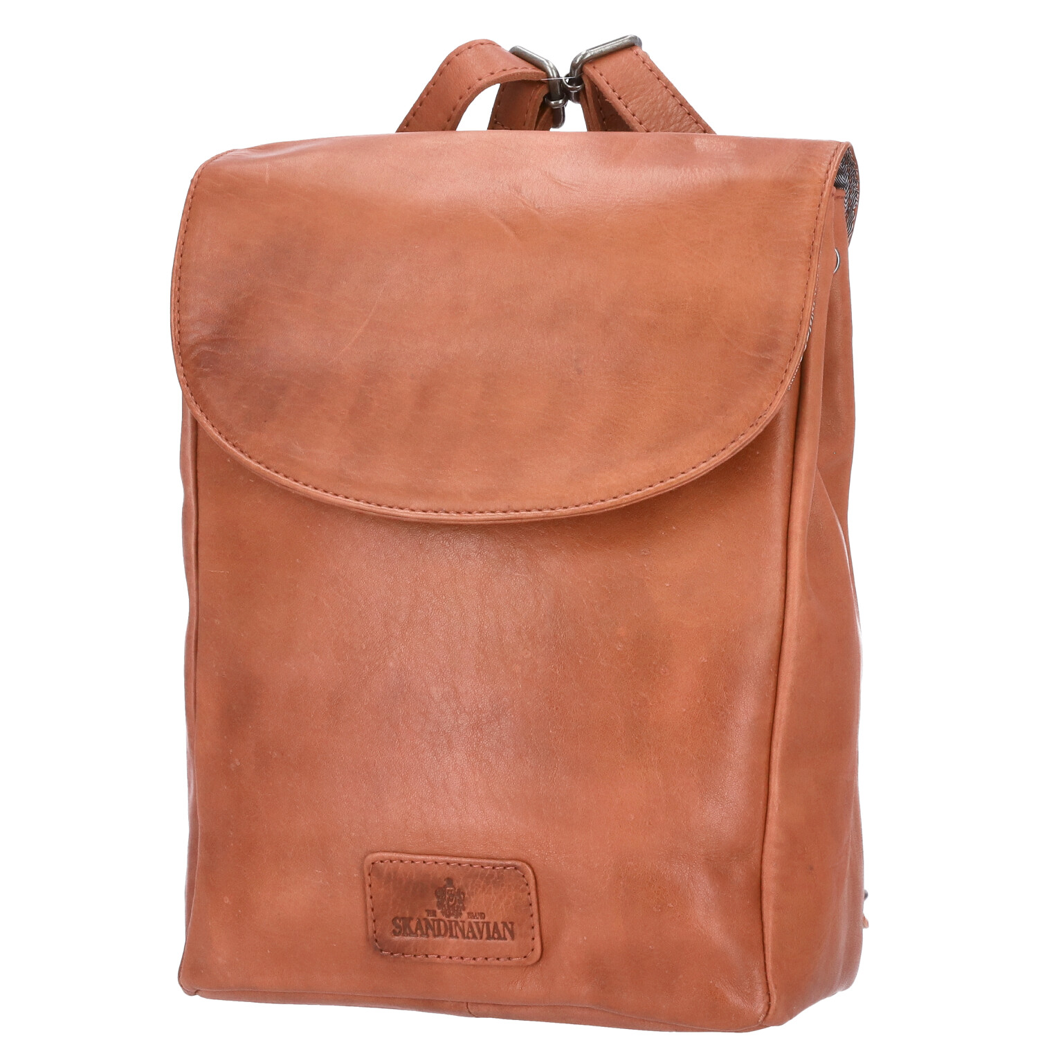 The Skandinavian Brand Damen Leder Rucksack  Cognac Abbildung 1