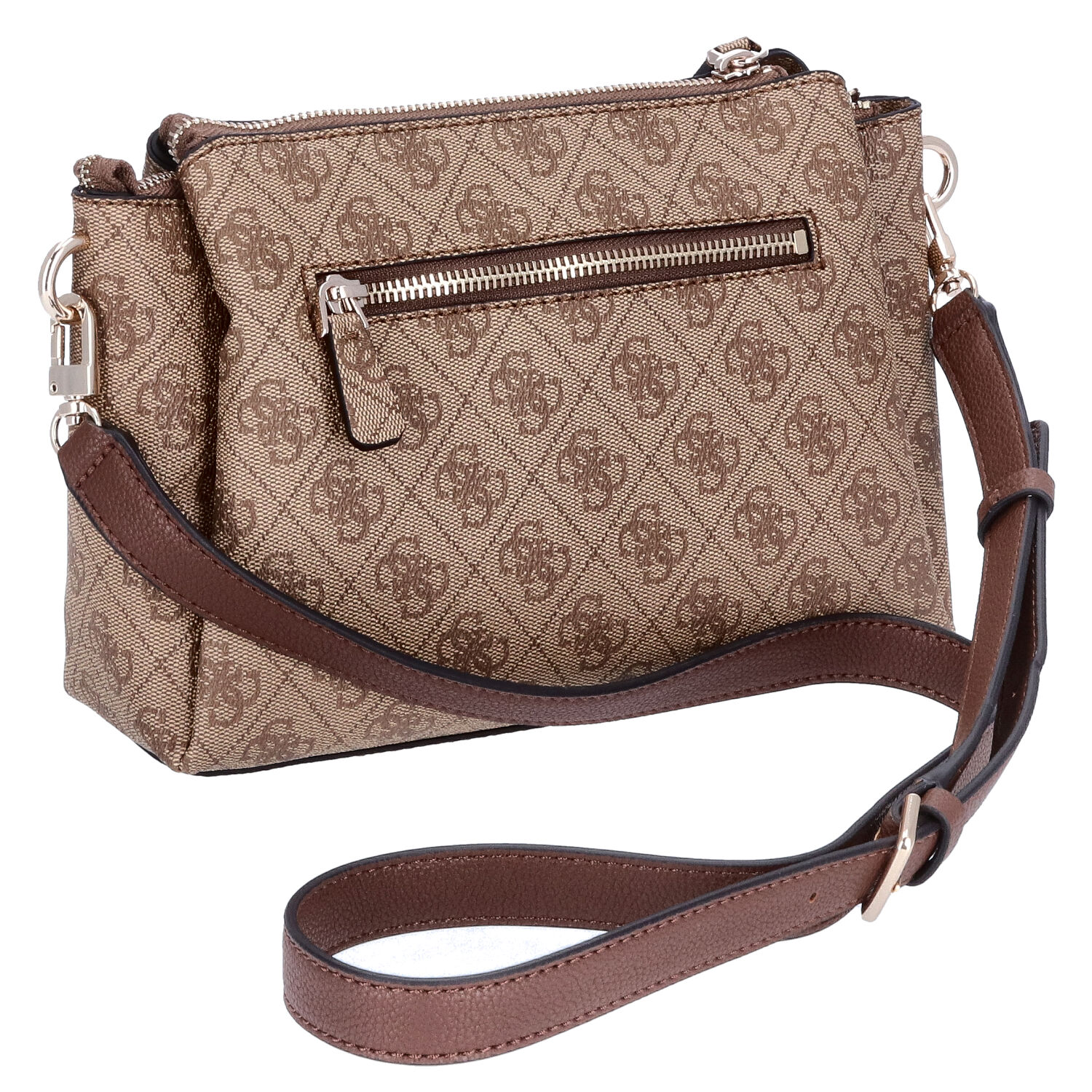 GUESS Damen Umhängetasche Noelle Latte Logo/Brown