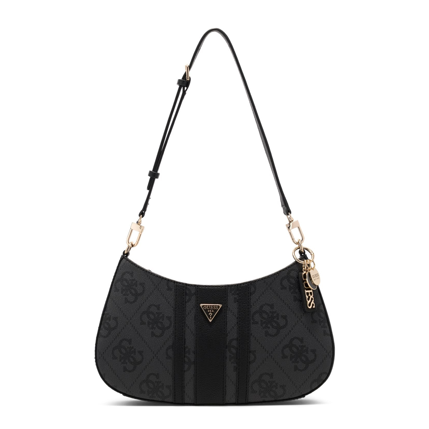 GUESS Umhängetasche Noelle II Top Zip Coal Logo Abbildung 1